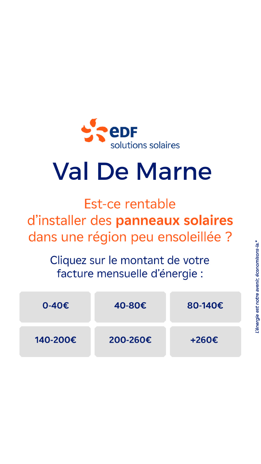 Mes offres EDF solutions solaires Facebook ad