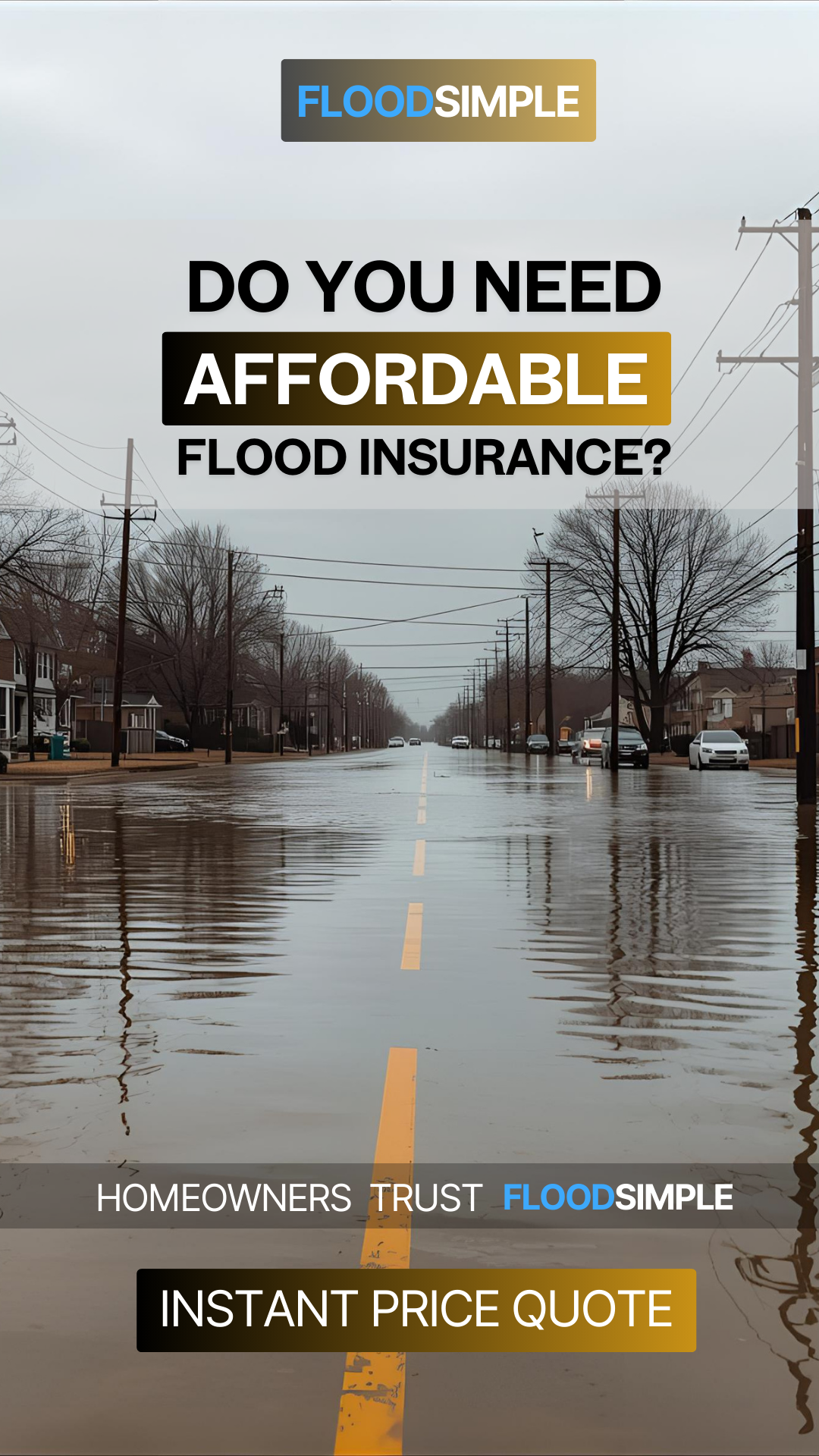 FloodSimple Insurance Services Facebook ad from Dec 10, 2025