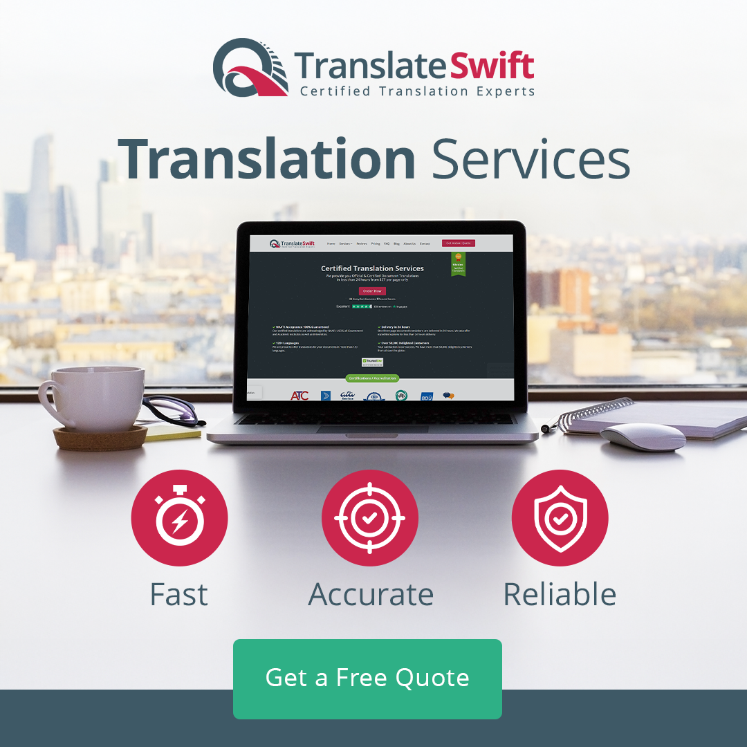 TranslateSwift Facebook ad: NAATI Certified Translation Experts