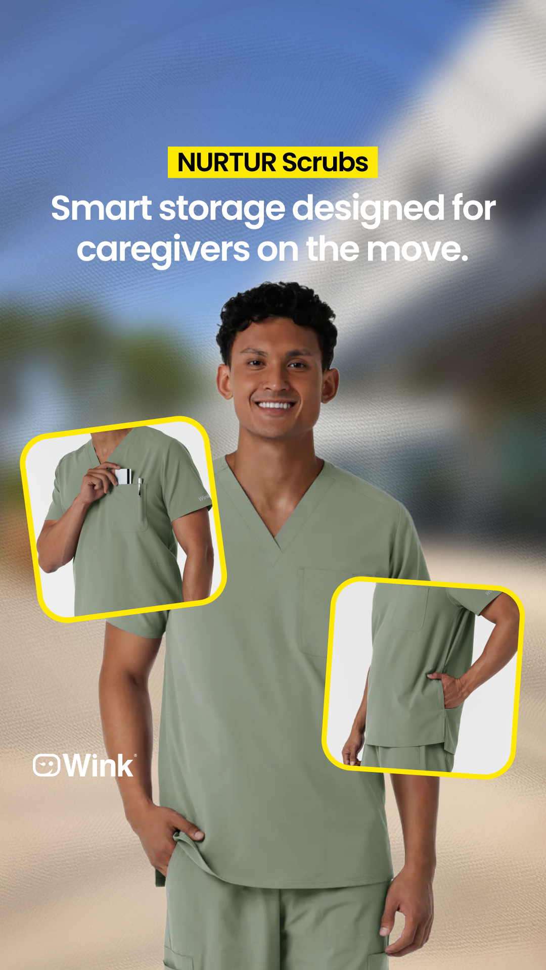Wink Scrubs Facebook ad
