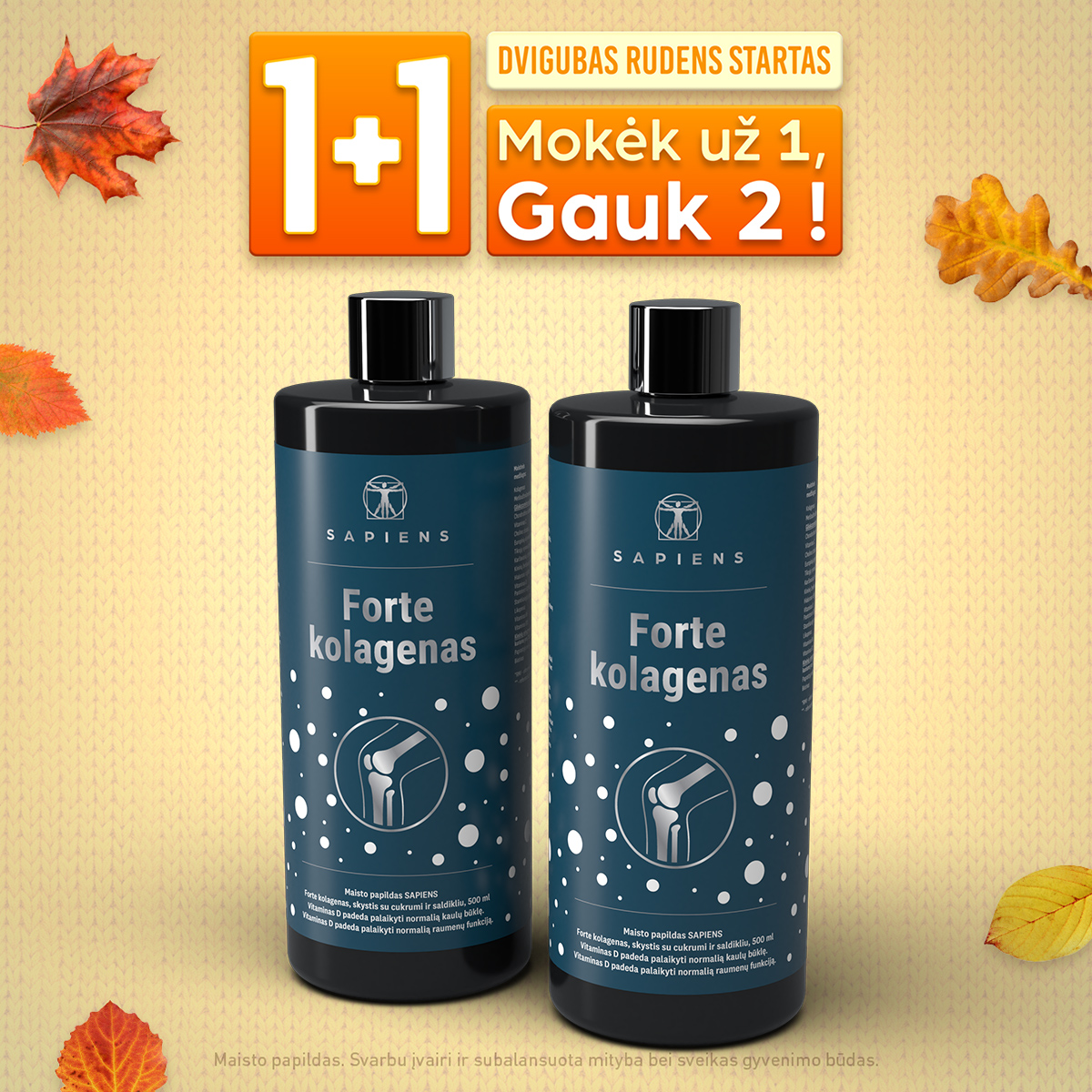 Sapiens Facebook ad: FORTE KOLAGENAS 1+1