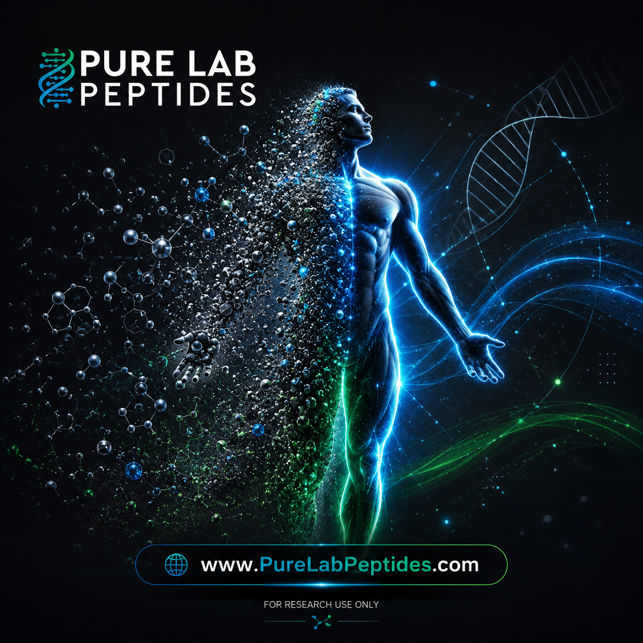 Pure Lab Peptides Facebook ad: Built for Research Standards