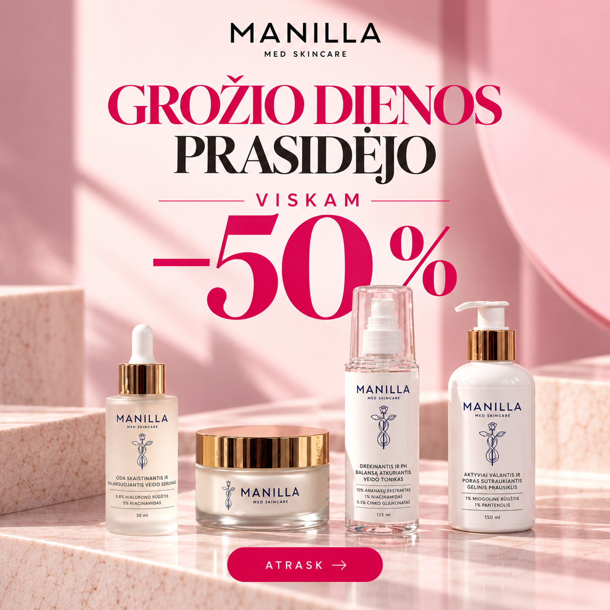 Manilla Facebook ad: -50% VISKAM
