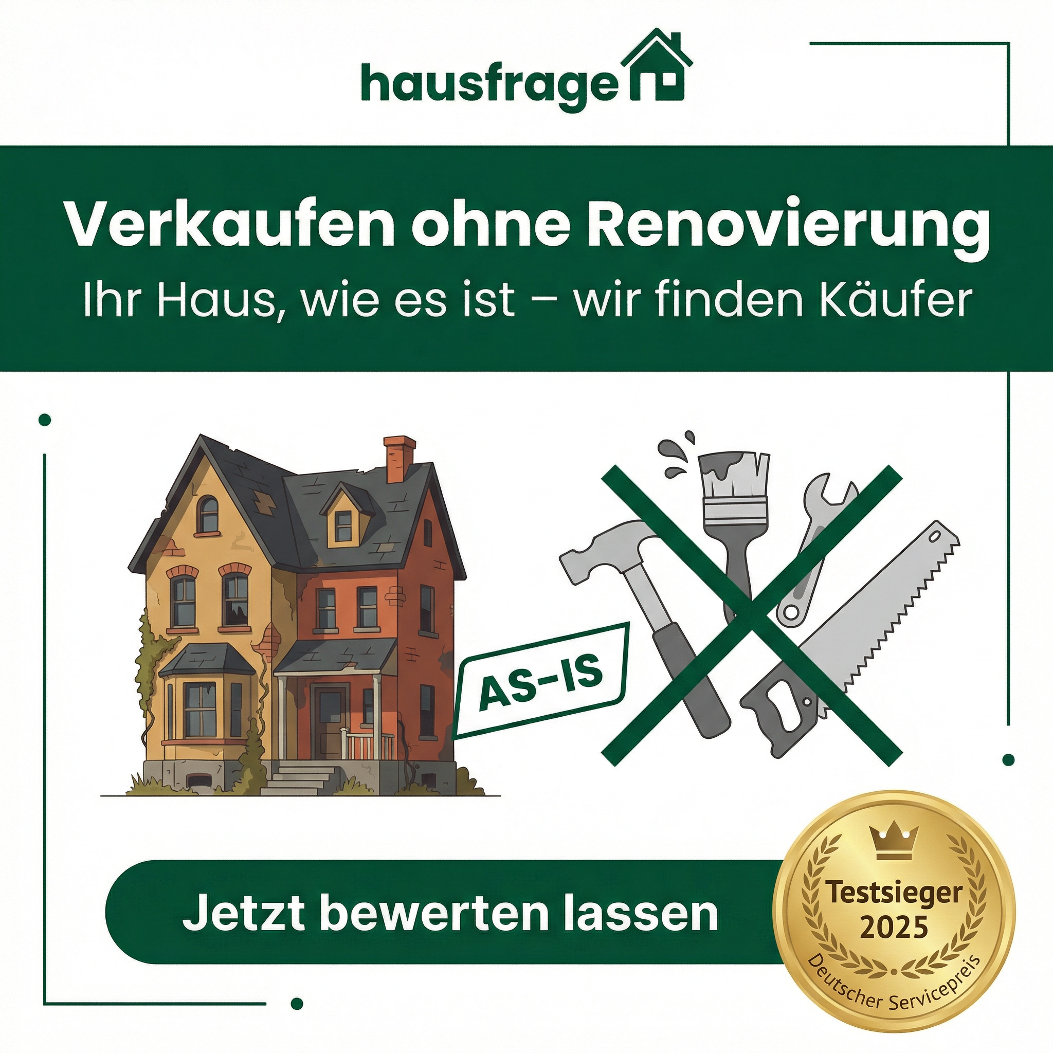 Hausfrage Facebook ad