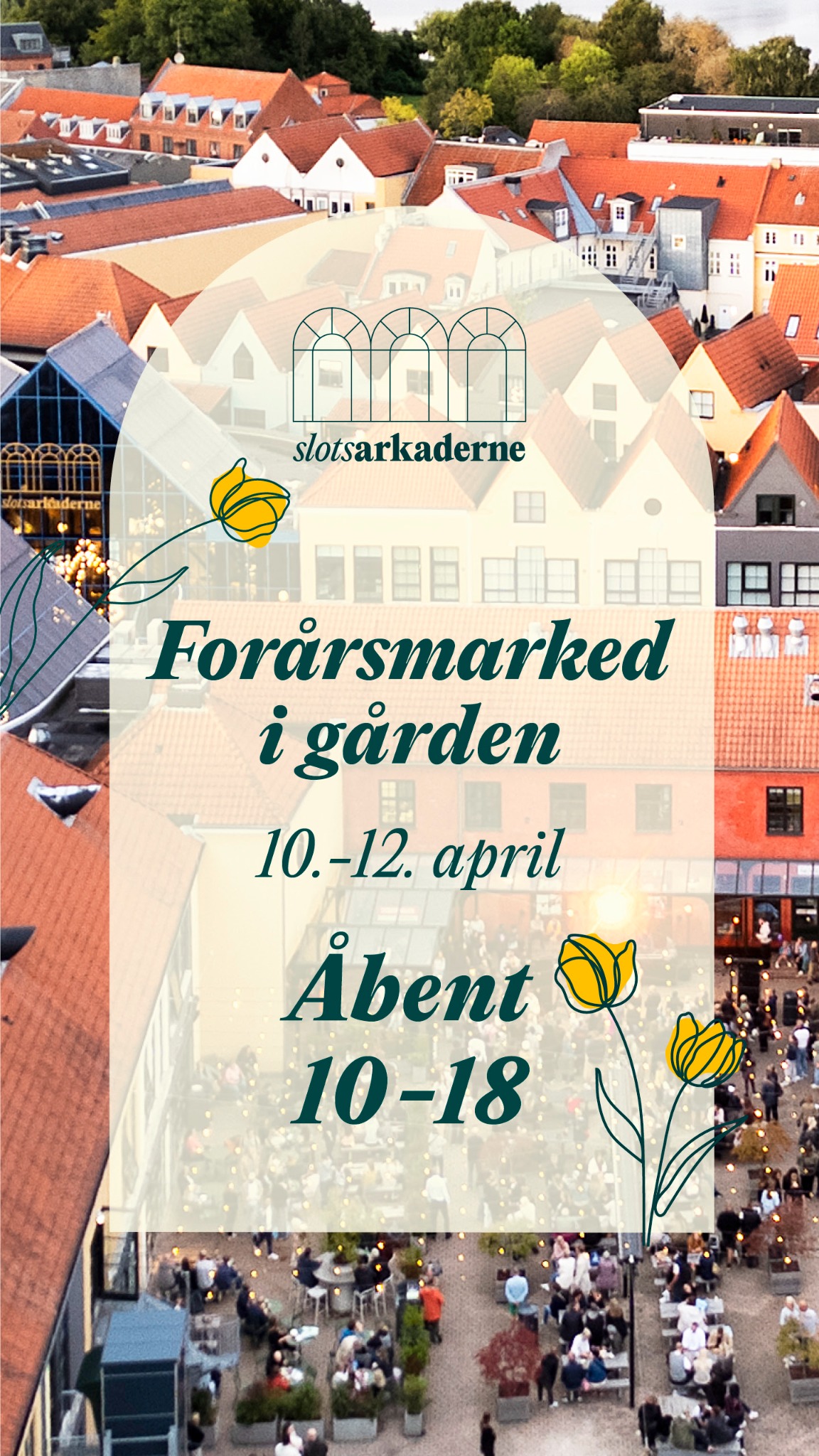 SlotsArkaderne Facebook ad: Kom til forårsmarked i gården 10.-12.
