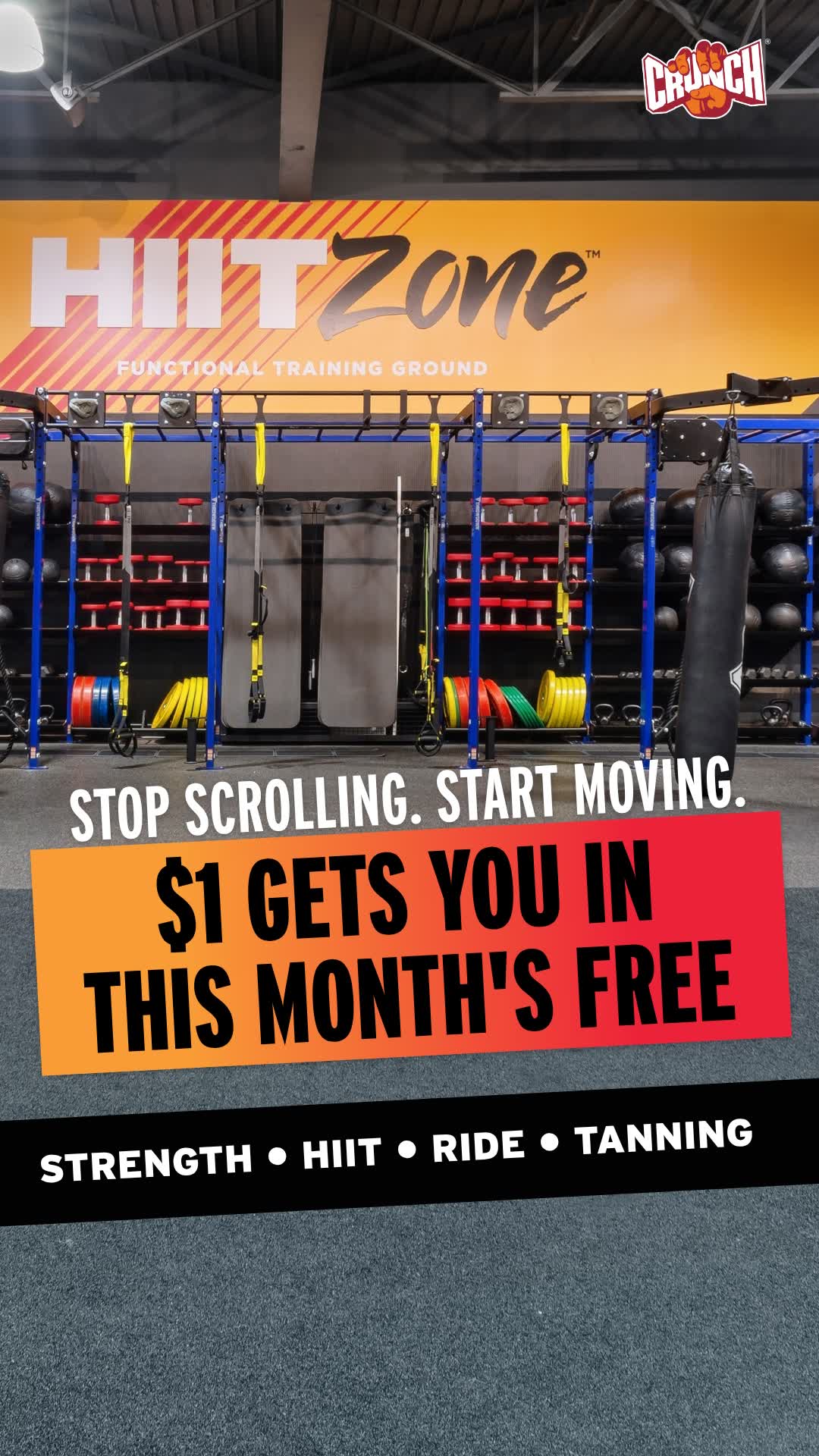 Crunch Fitness Facebook ad from Mar 12, 2026