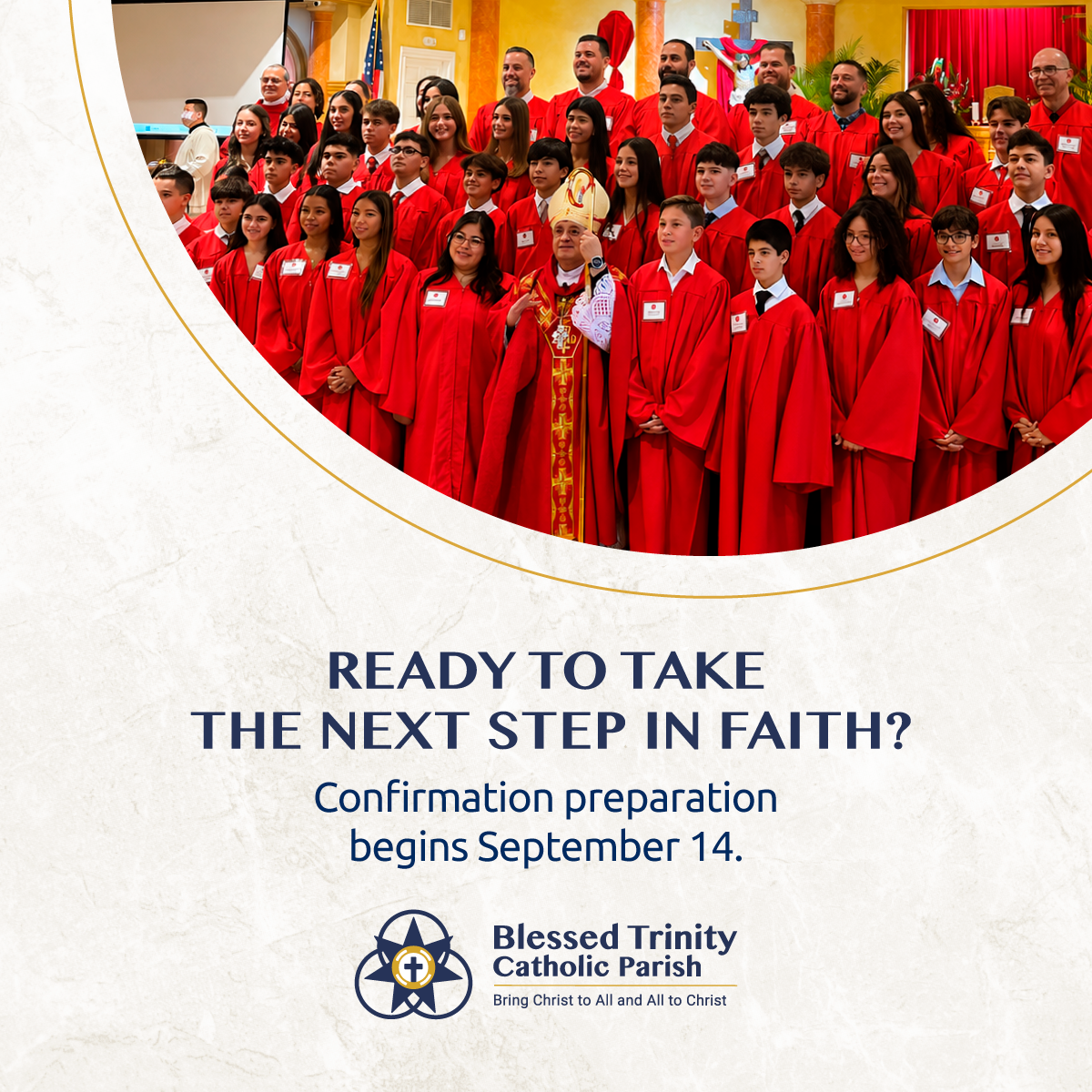 Blessed Trinity Catholic Church Facebook ad: Help your teen take the next step in…