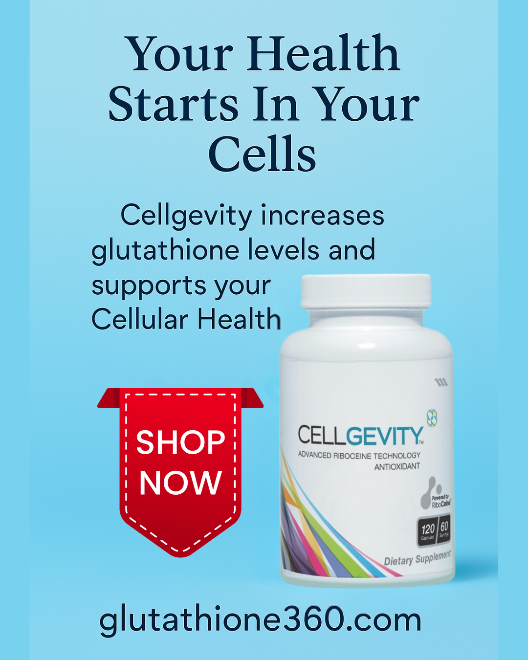 glutathione360 Facebook ad: Buy Cellgevity Now