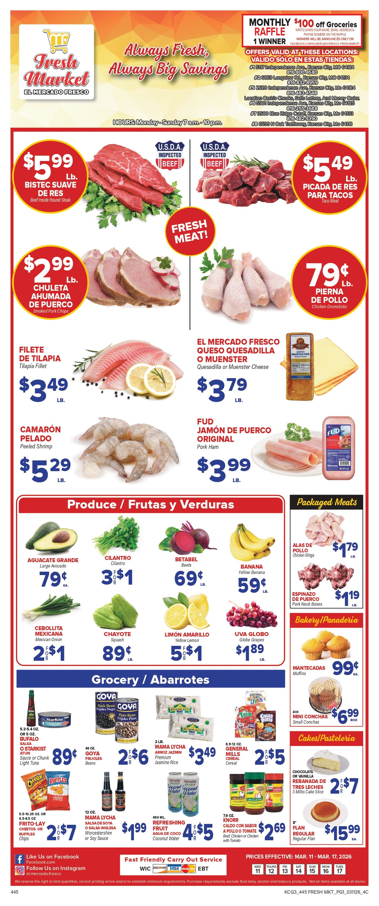 El Mercado Fresco - Northland Facebook ad: ¡Es hora de ahorrar en tu super mercado…