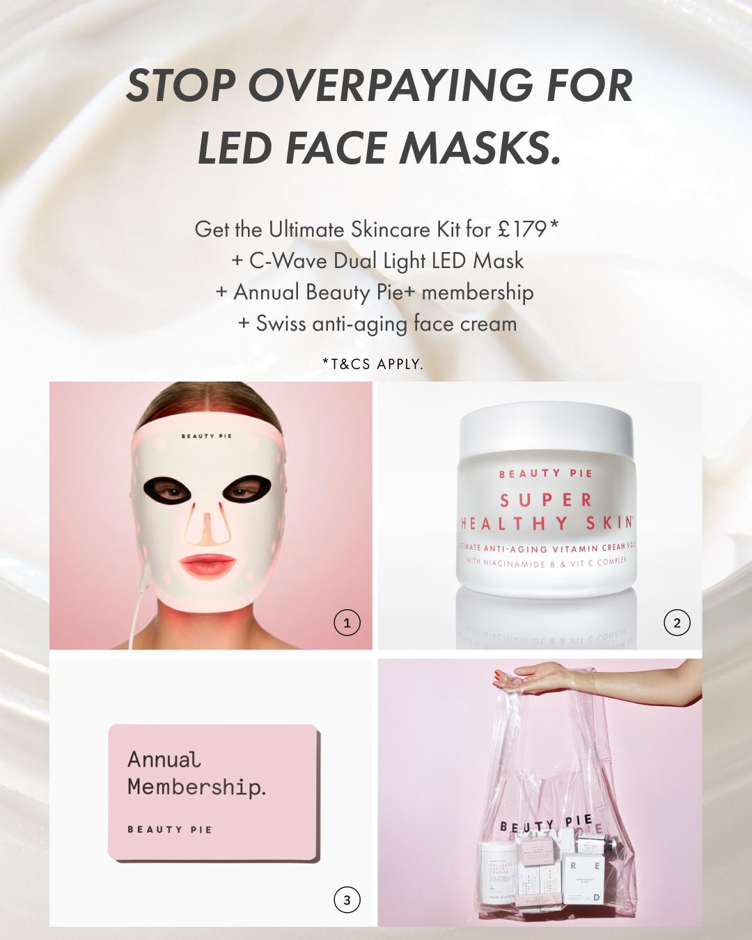 Beauty Pie Facebook ad