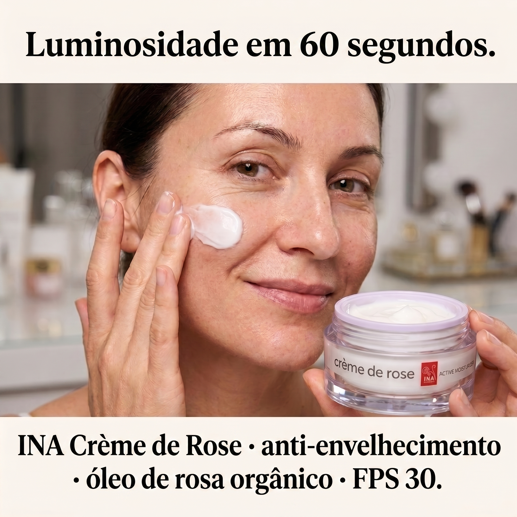 InaEssentials.PT - Cosméticos Orgânicos Familiares Facebook ad: O teu glow em 60 segundos