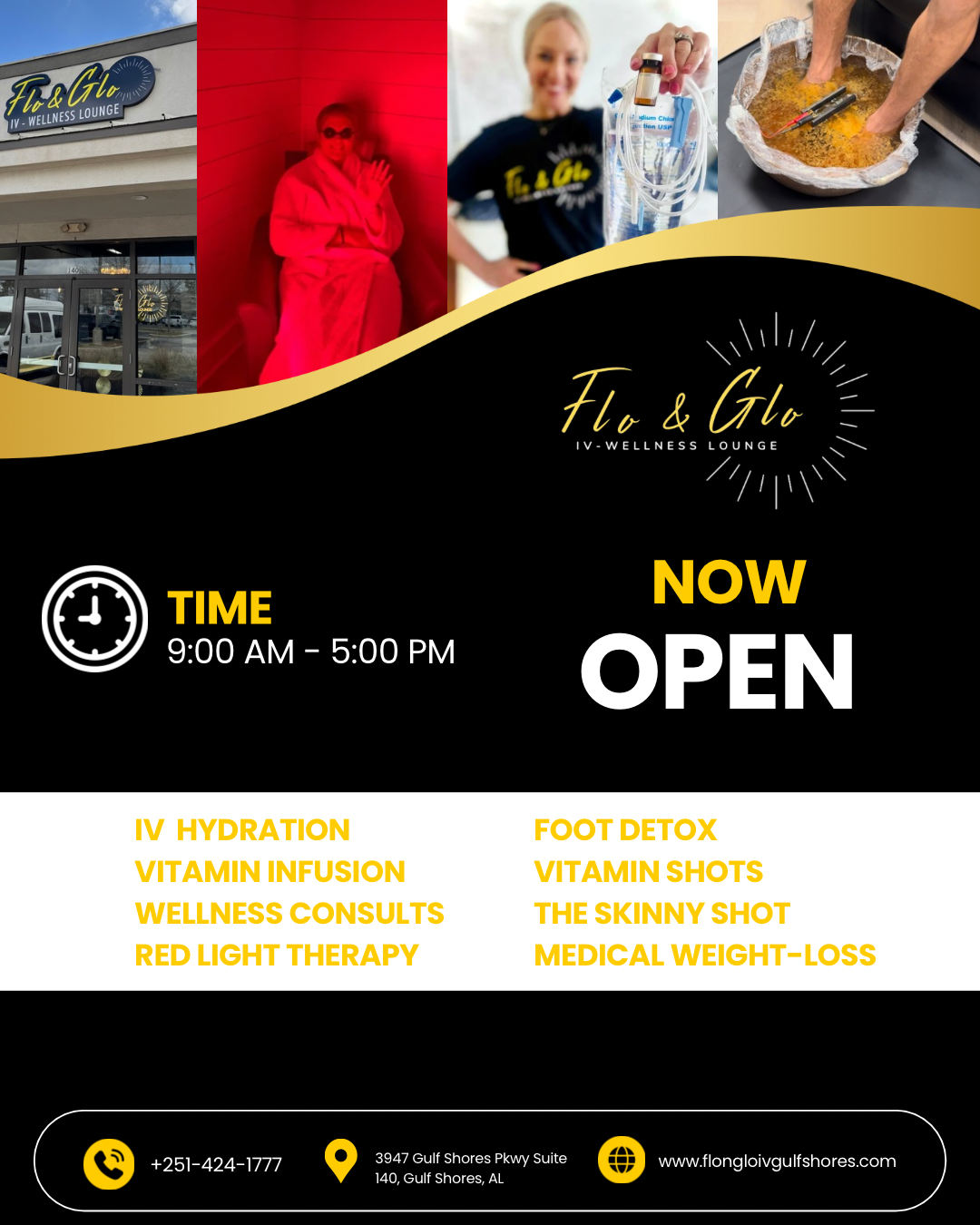 Flo & Glo IV Wellness Lounge - Gulf Shores Facebook ad: Welcome to Flo & Glo IV Wellness Lounge…