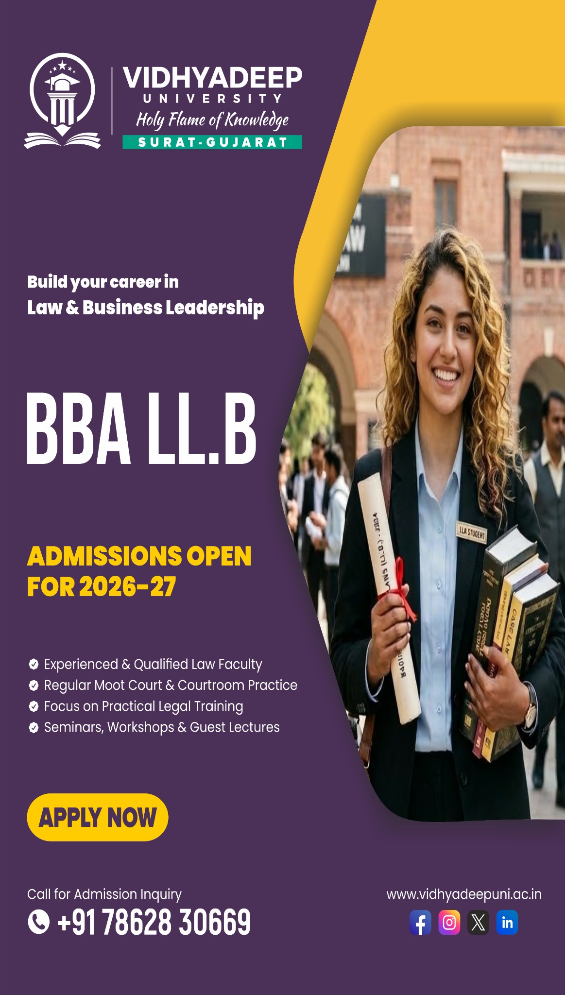 Vidhyadeep University Facebook ad