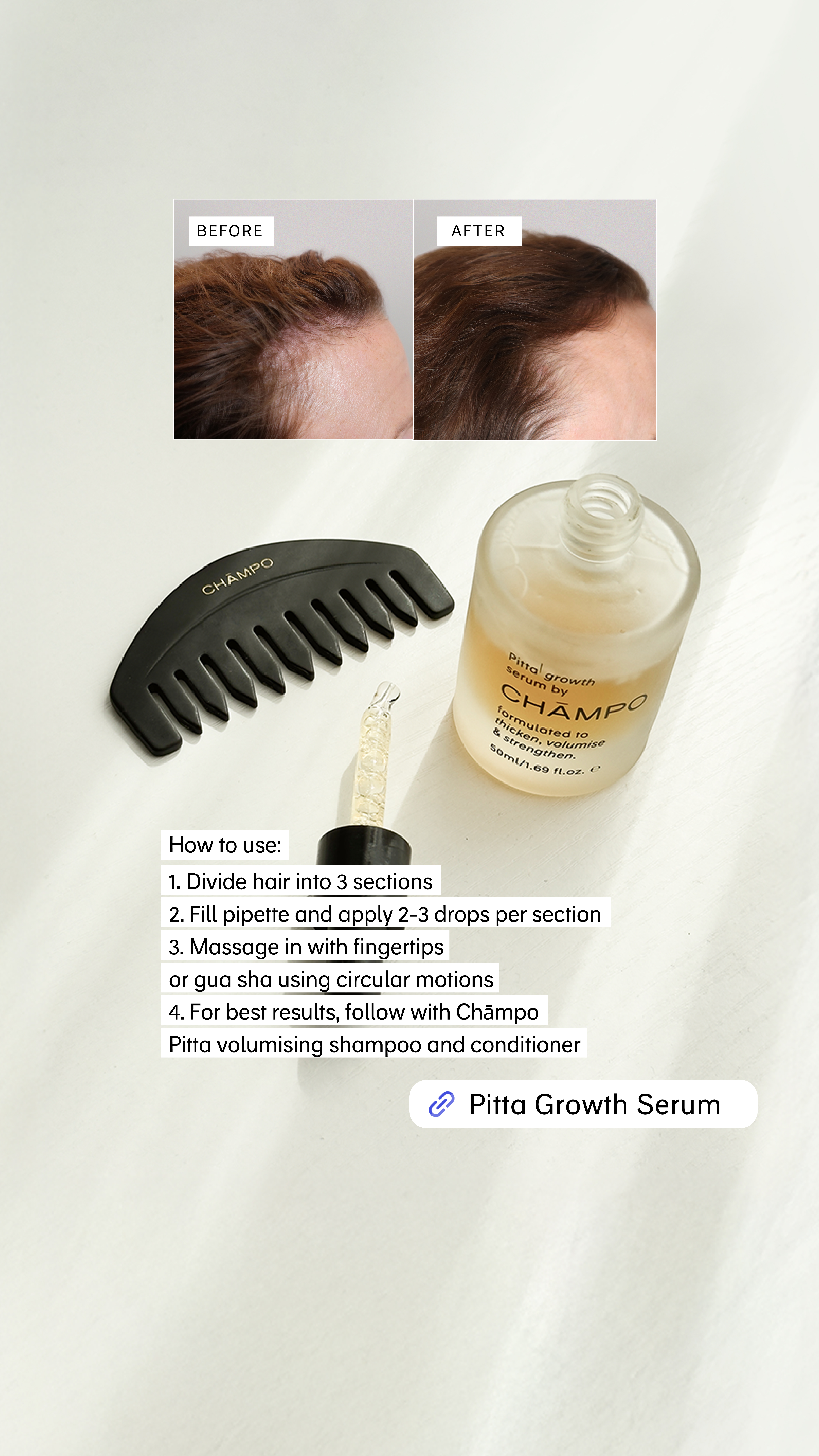 Chāmpo Haircare Facebook ad