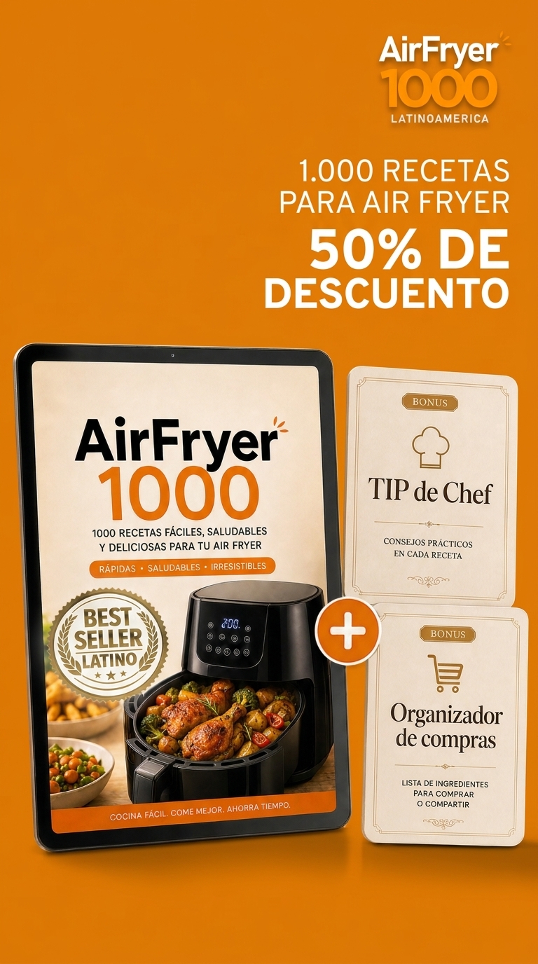 AirFryer1000 Facebook ad: 1.000+ Recetas para tu Air Fryer