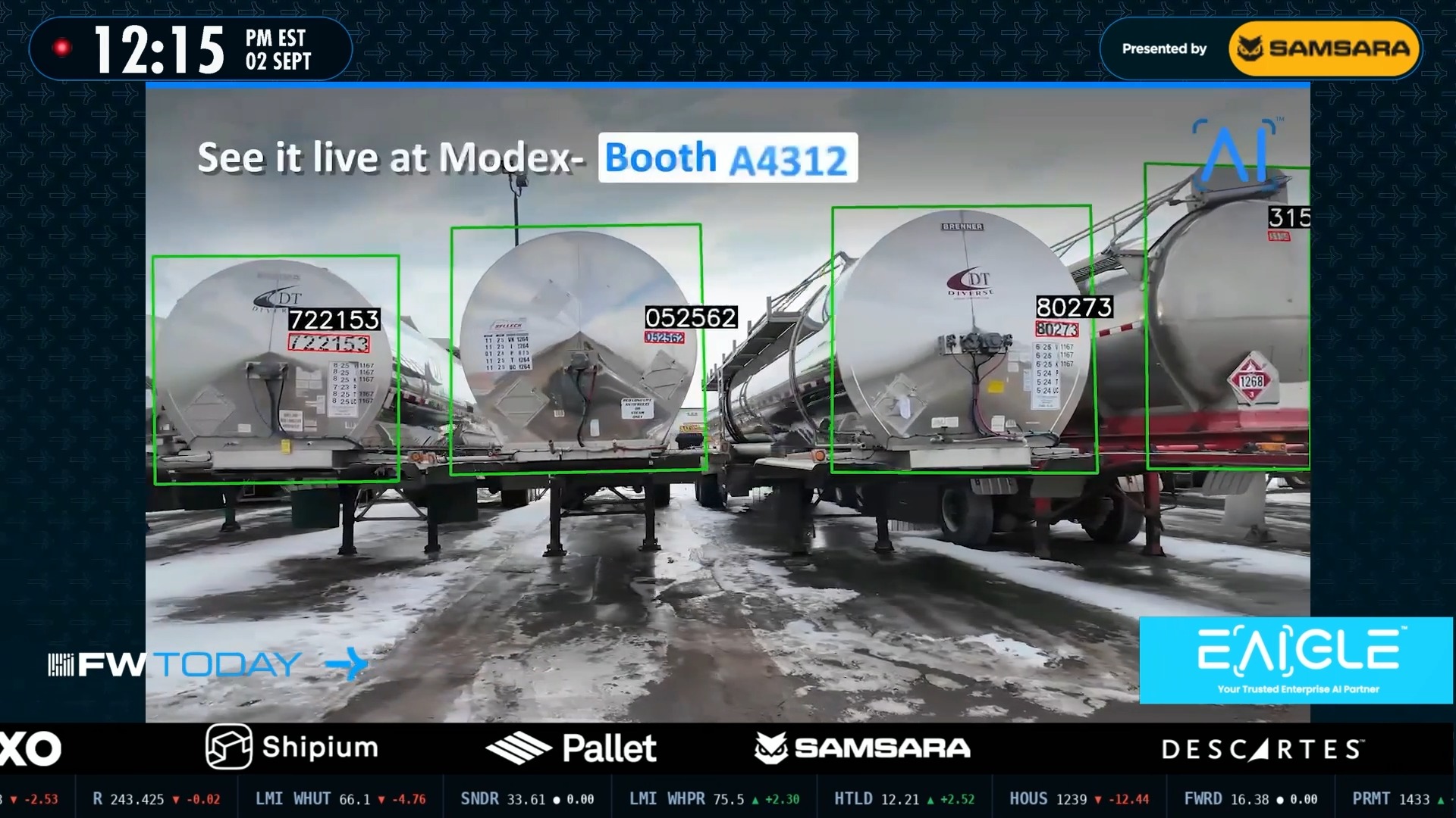 FreightWaves Facebook ad: AI Cuts Gate Dwell to 30 Seconds as EAIGLE Grows 350%