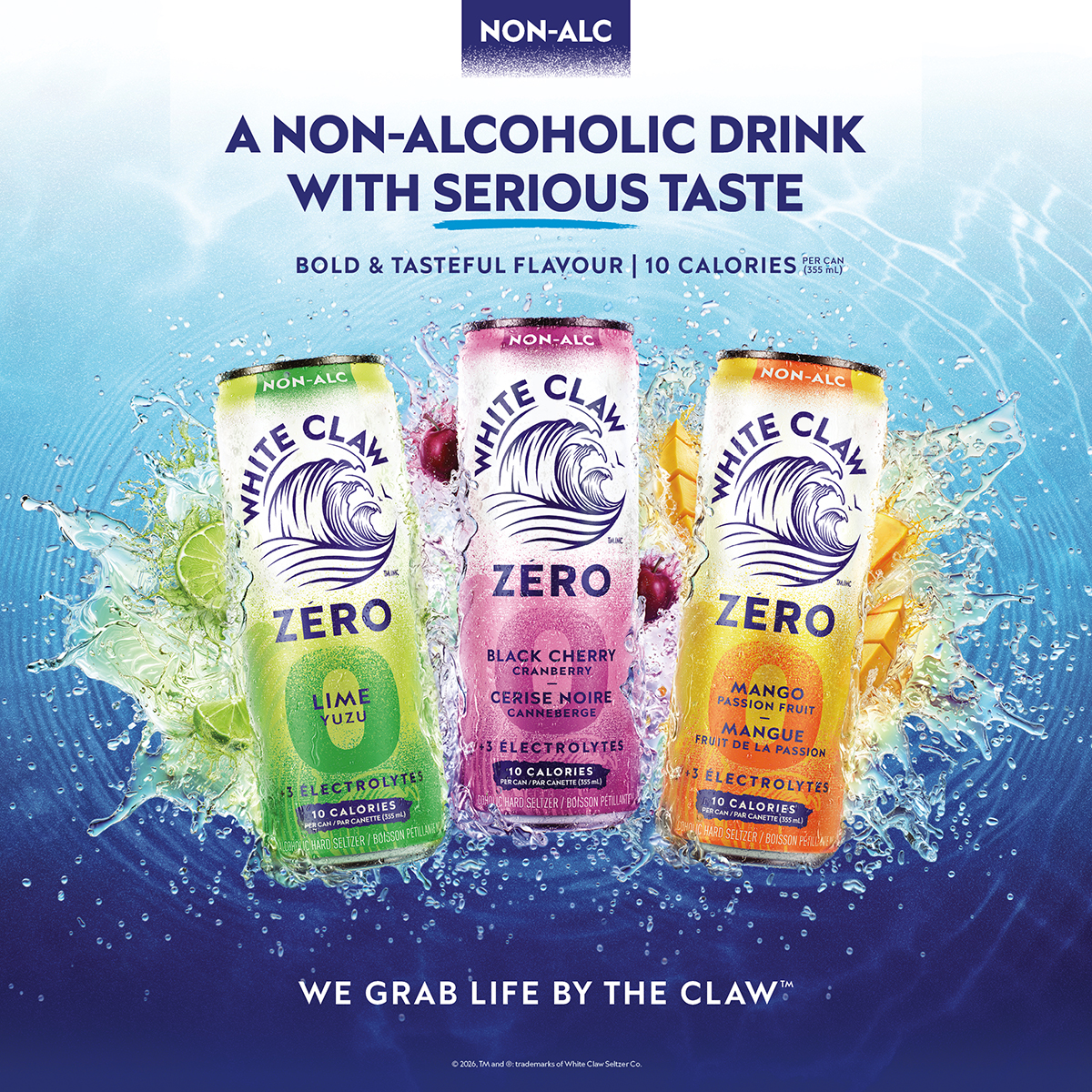 Costco Wholesale Canada Facebook ad: White Claw Zero Proof is back!