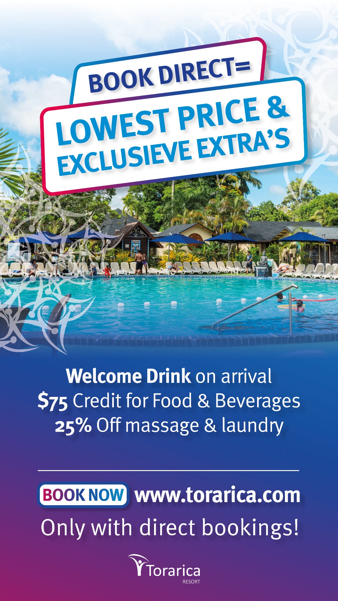 Torarica Resort Facebook ad from Apr 22, 2026