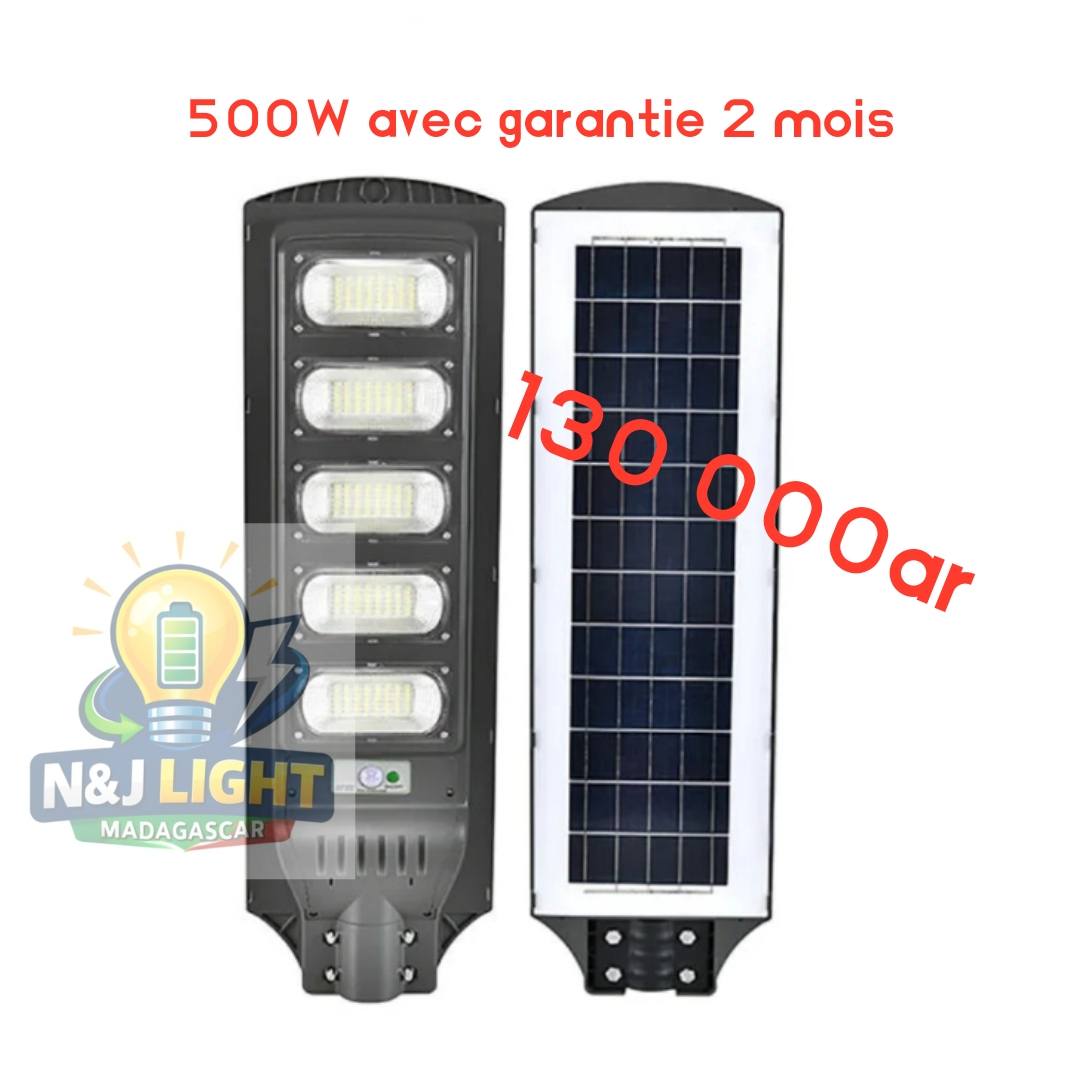 N&J light shop Facebook ad: LAMPADAIRE SOLAIRE DÉTECTEUR DE MOUVEMENT