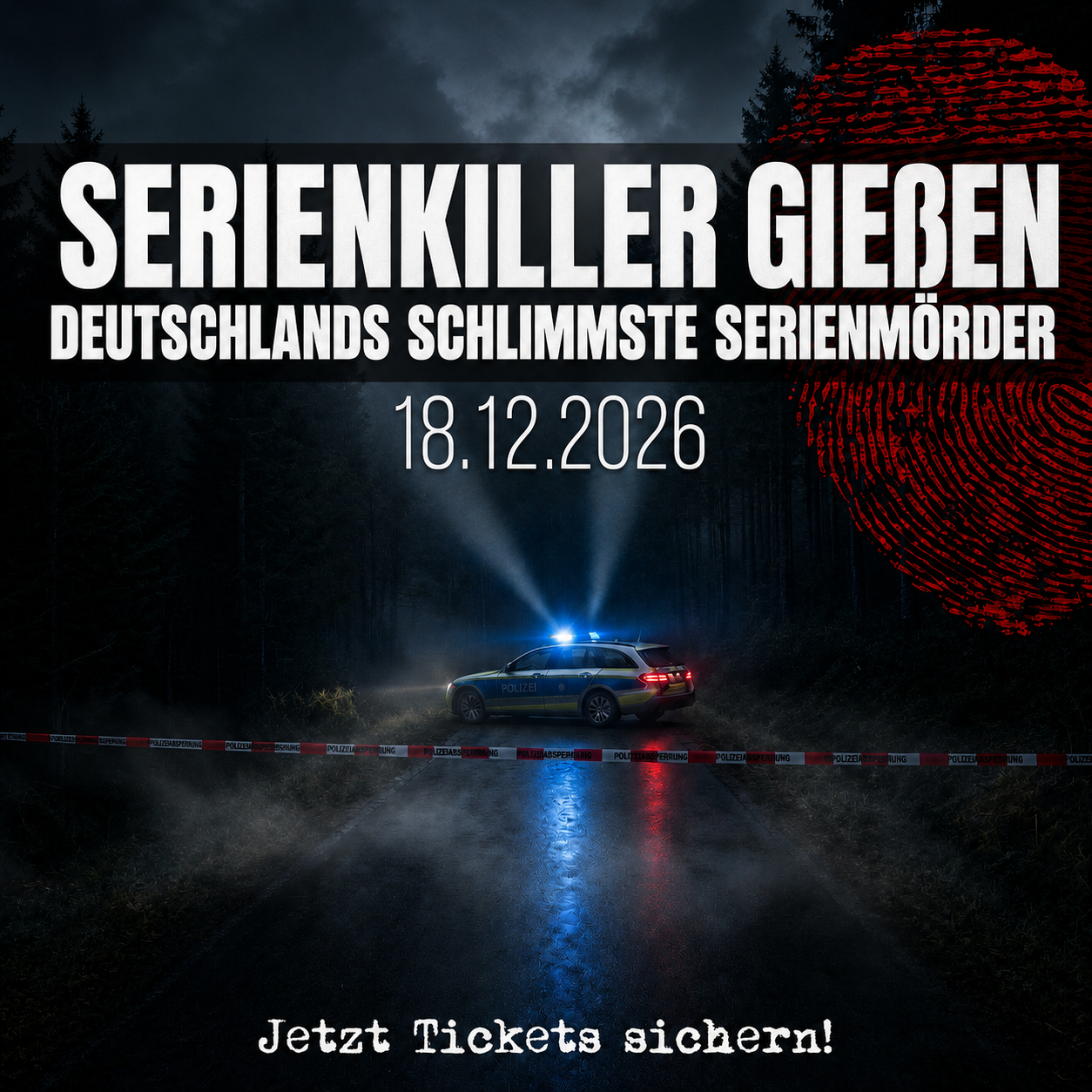 CrimeNight Events Facebook ad: Serienkiller - Jetzt Tickets sichern
