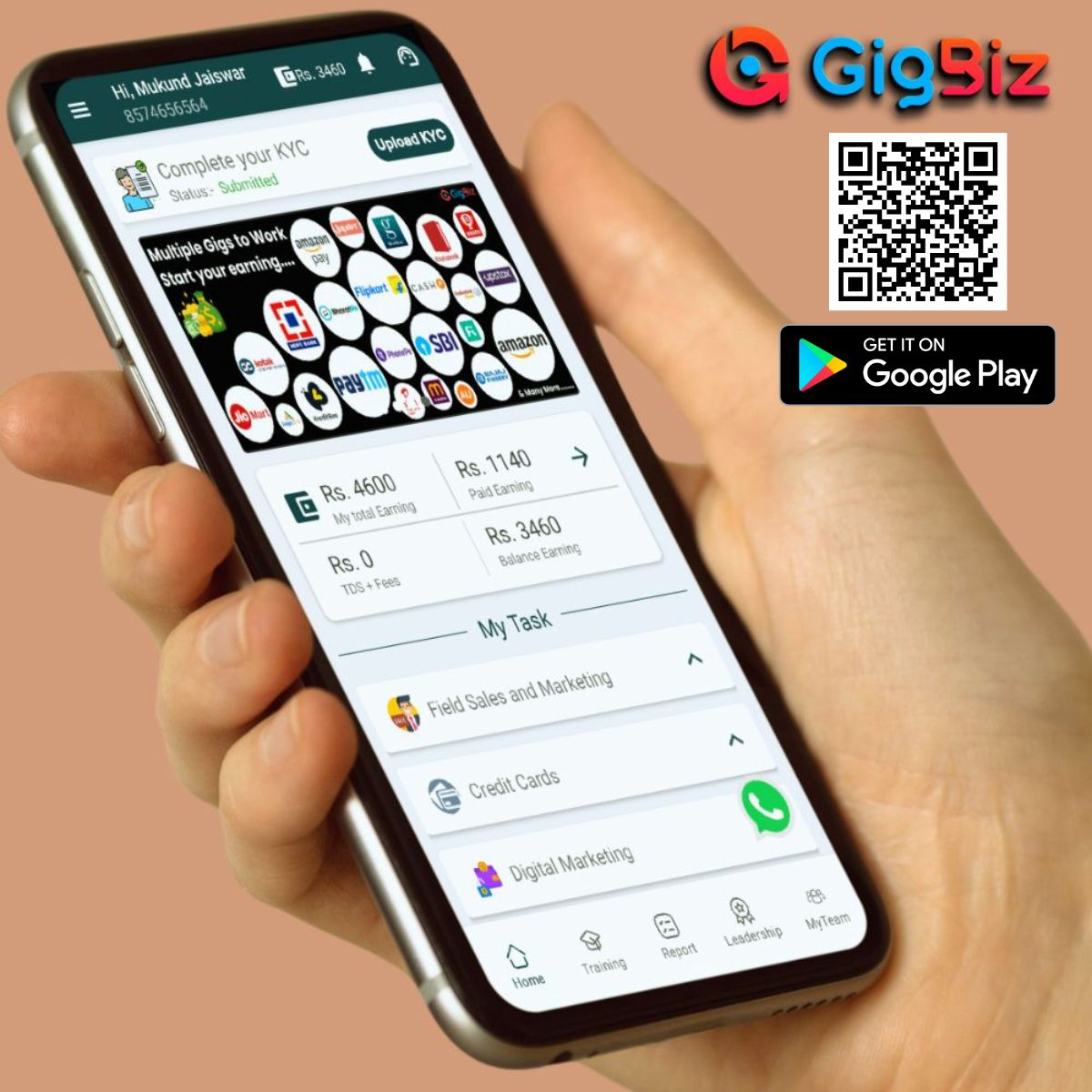 GigBiz Facebook ad: Join GigBiz and be your own boss! Signup now.