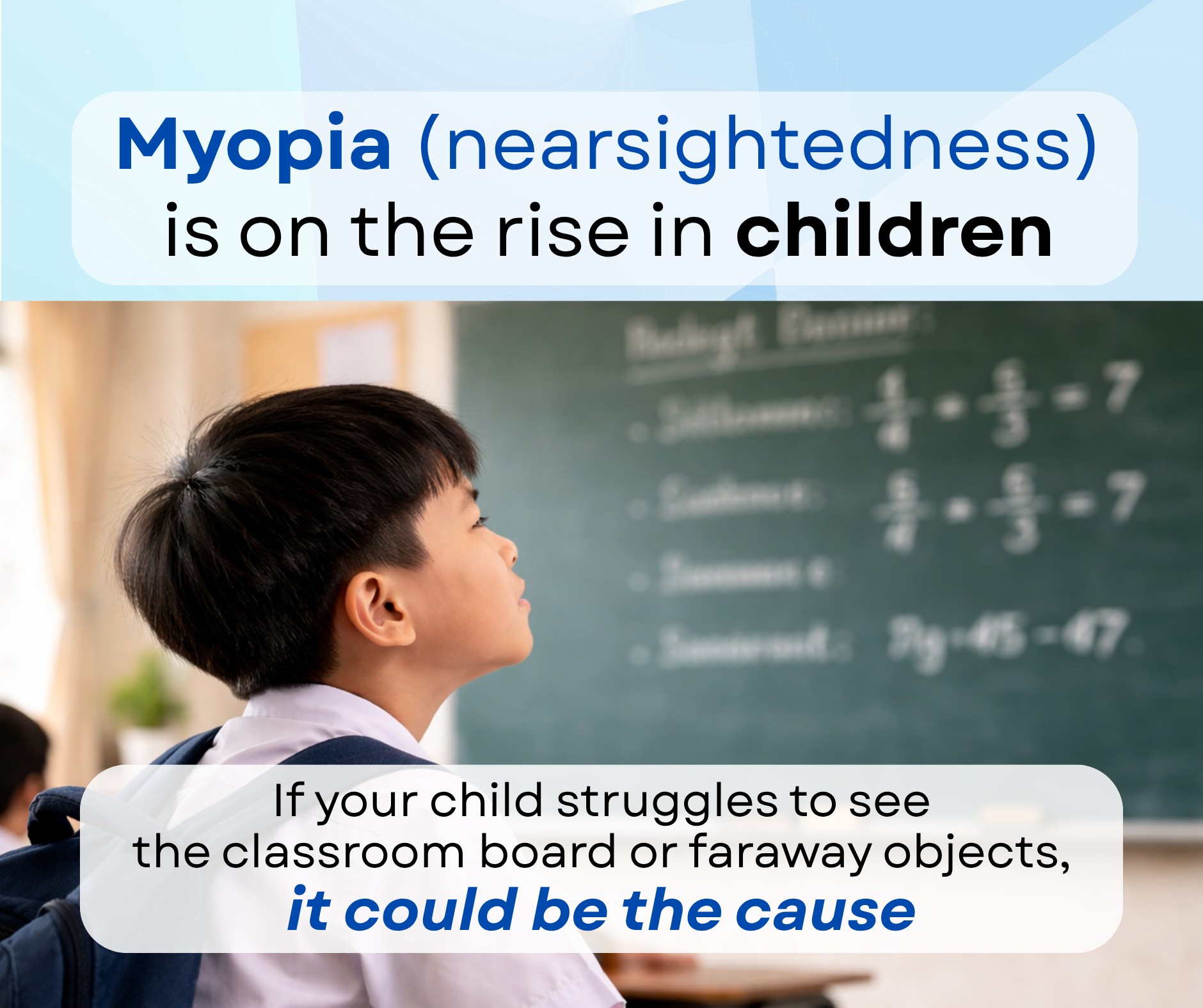 Dr. Mayleen Jereza-Nabor - Ophthalmologist Facebook ad: MYOPIA (nearsightedness) in children is on the rise…