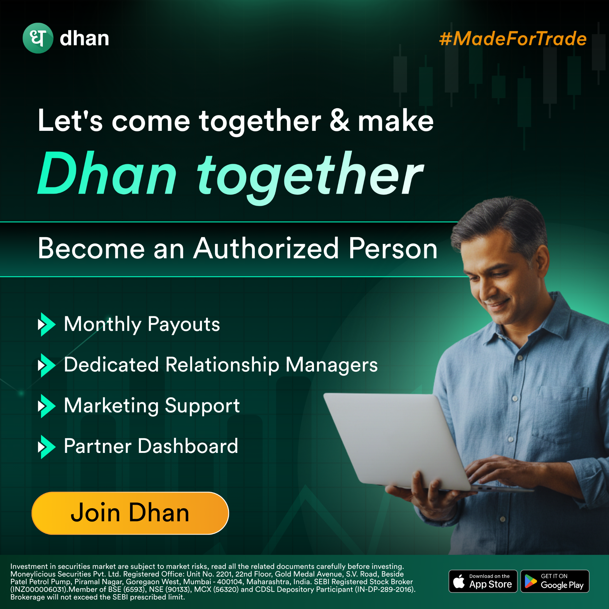 Dhan Facebook ad: Join Dhan
