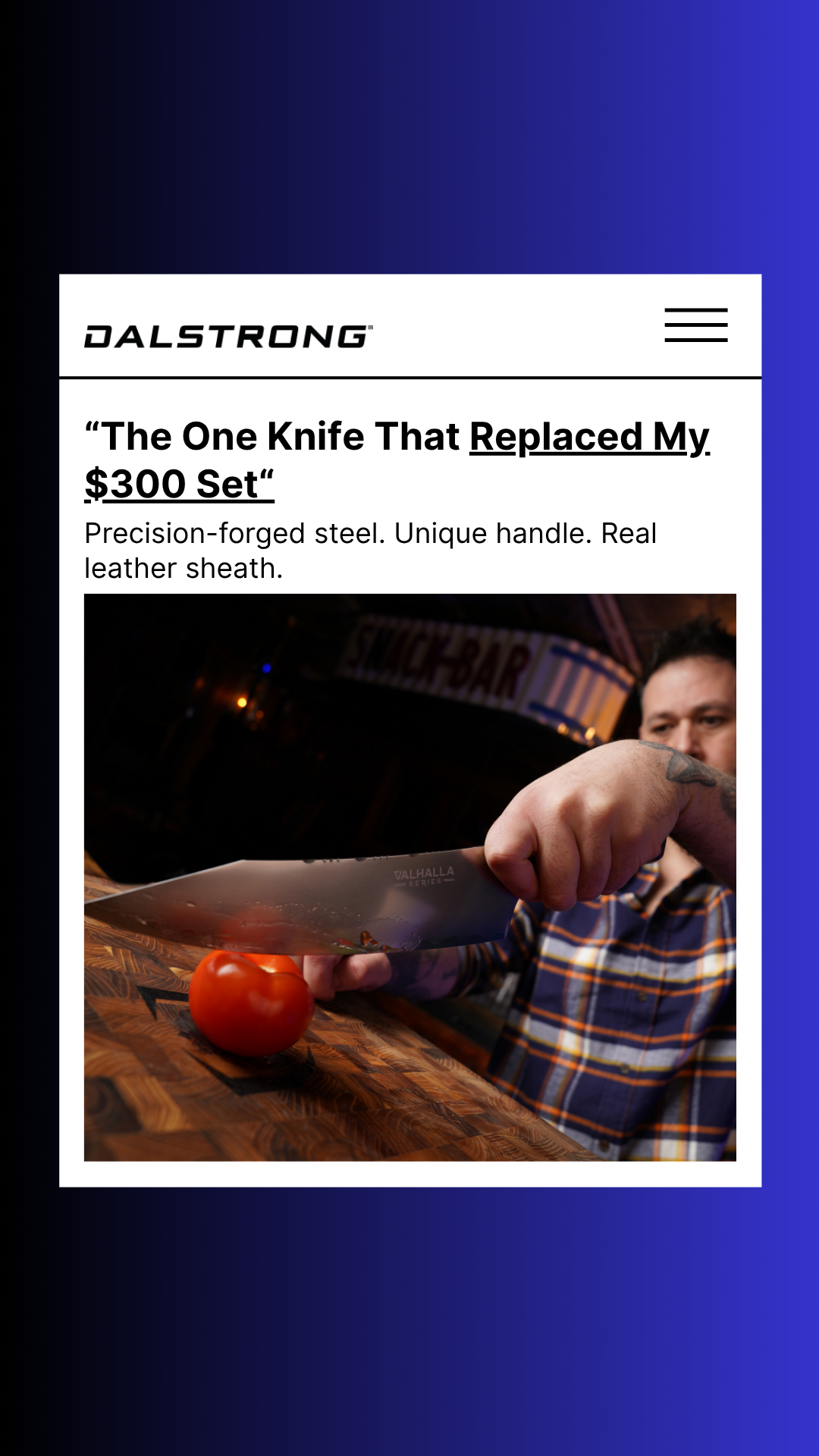 Dalstrong Facebook ad