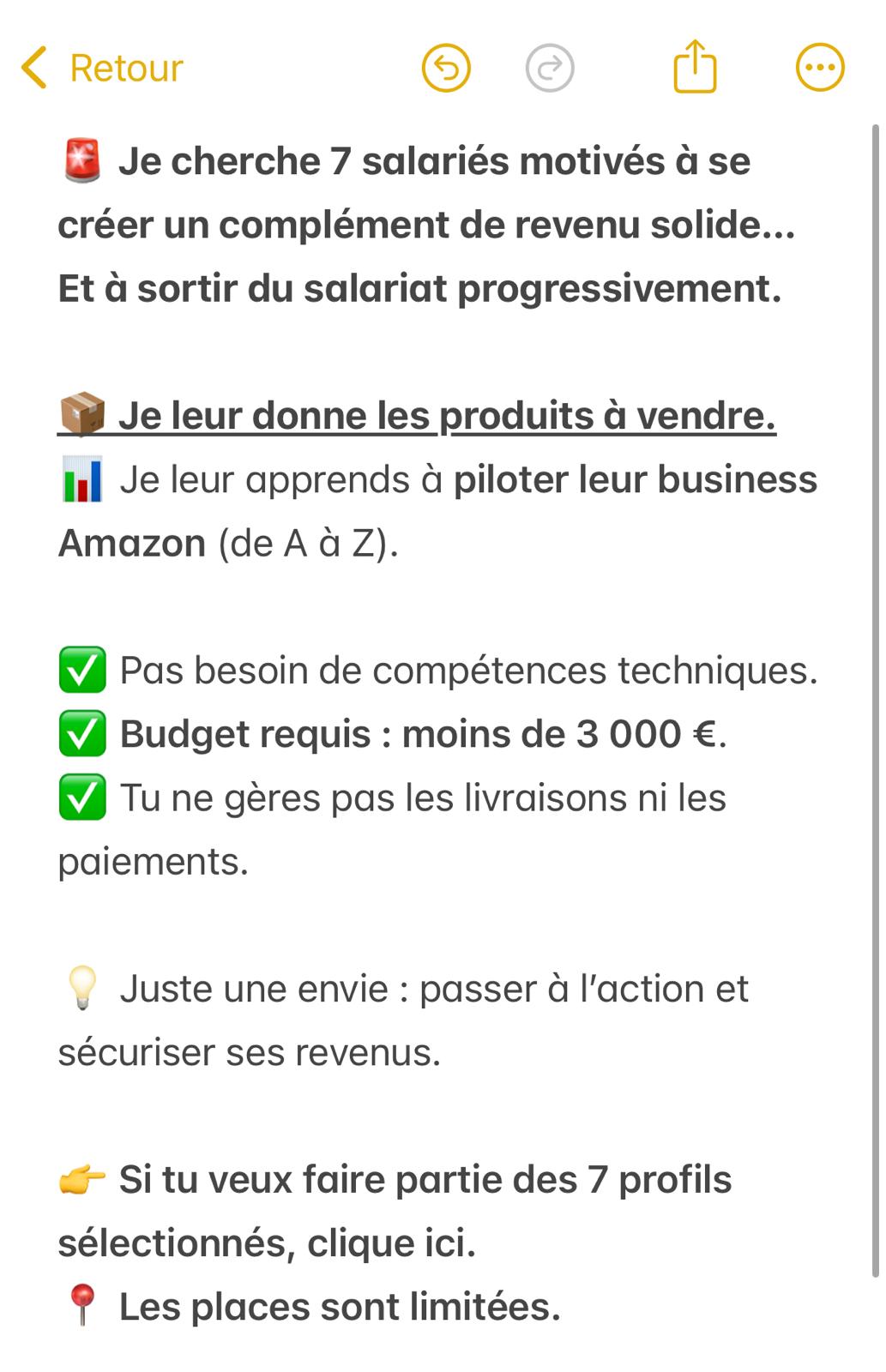 Sellers Lab Facebook ad: Développe ton business 100% Online