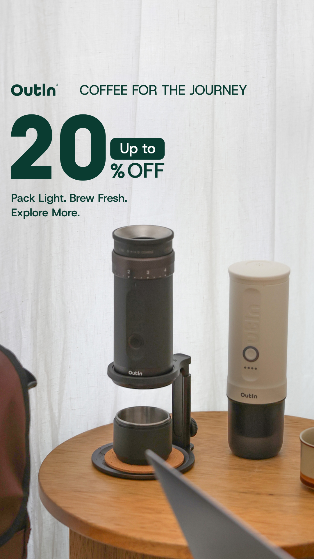 Outin Portable Electric Espresso Machine Facebook ad