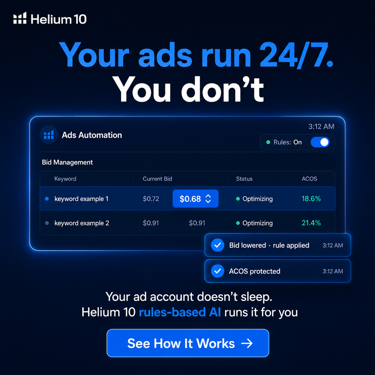 Helium 10 Facebook ad