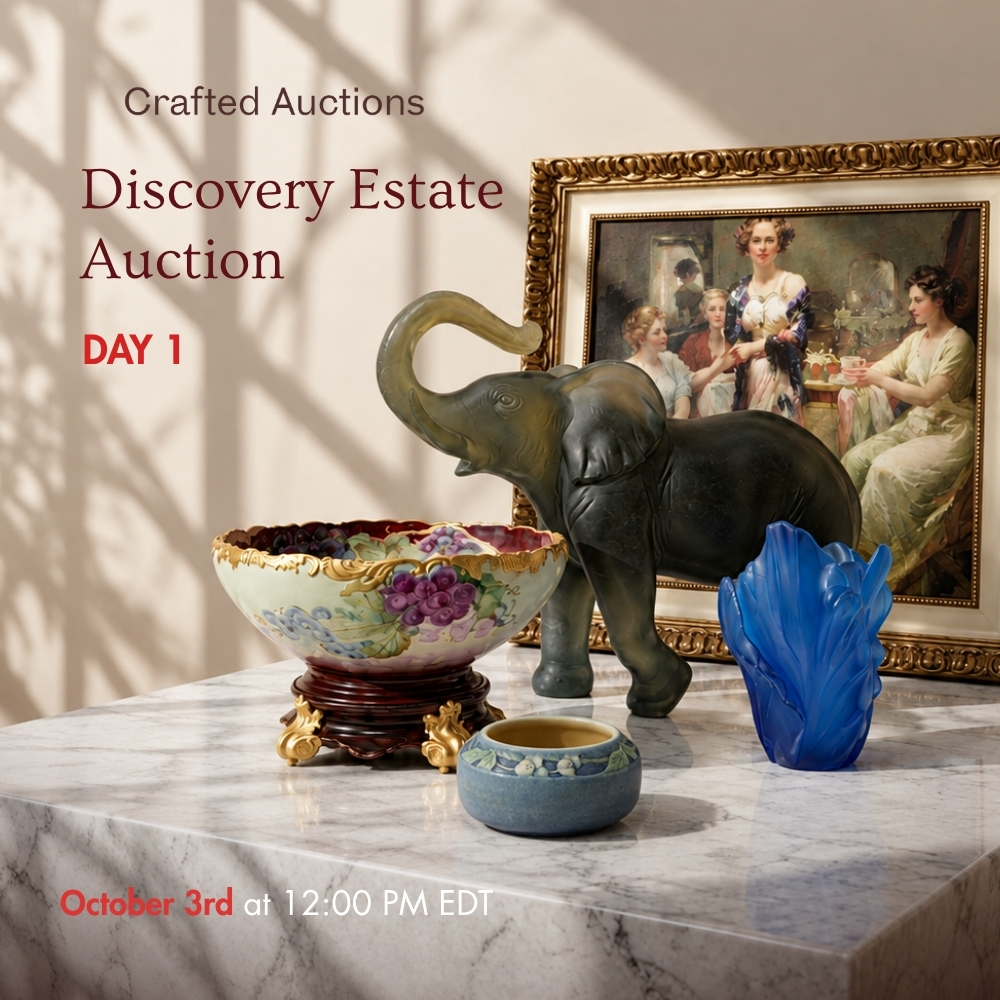 Crafted Auctions Facebook ad: Discovery Estate Auction Day 1
