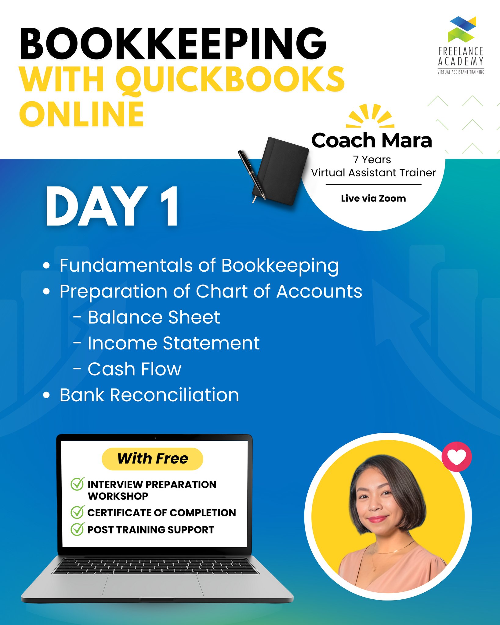 Freelance Academy - Virtual Assistant Training Facebook ad