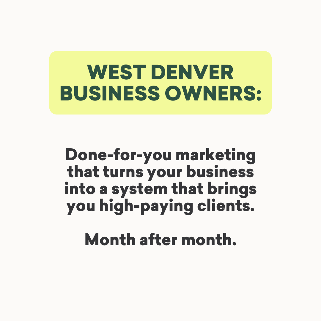 Local Legend Media Facebook ad: We make you the obvious choice in West Denver!