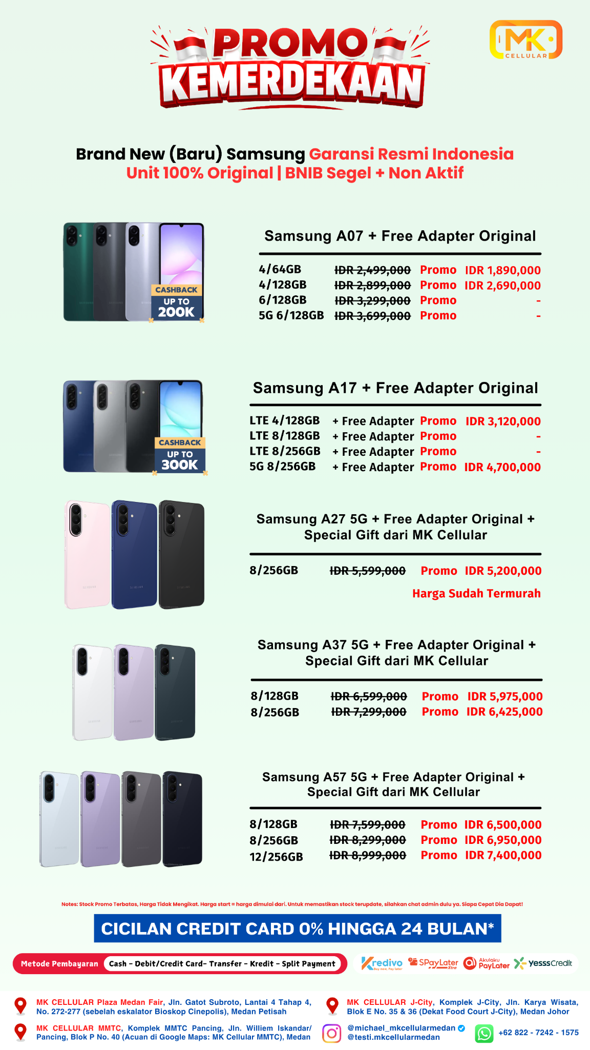 MK Cellular Medan Facebook ad