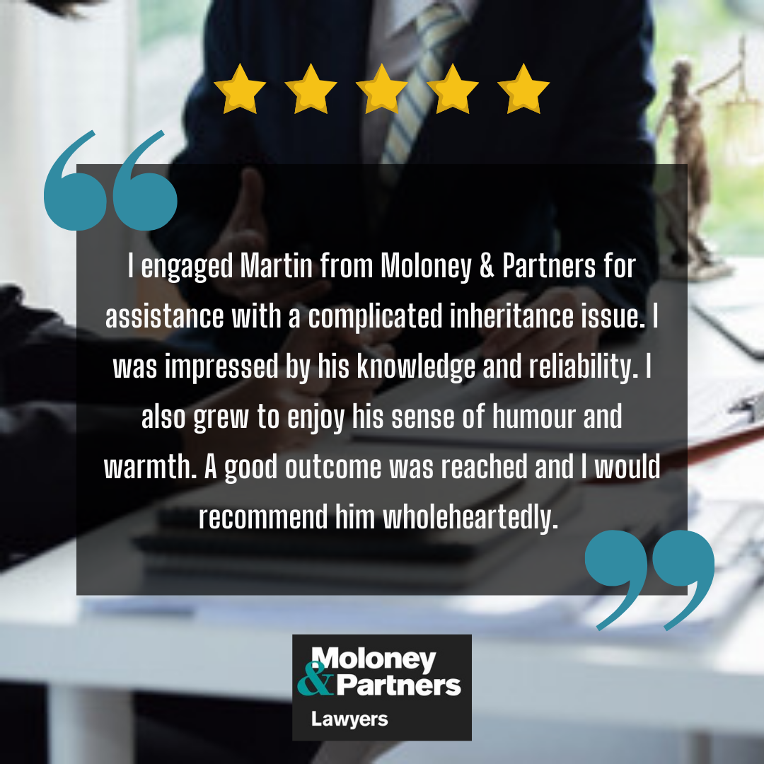 Moloney & Partners Facebook ad: Book Your Free 15-minute Telephone Consultation