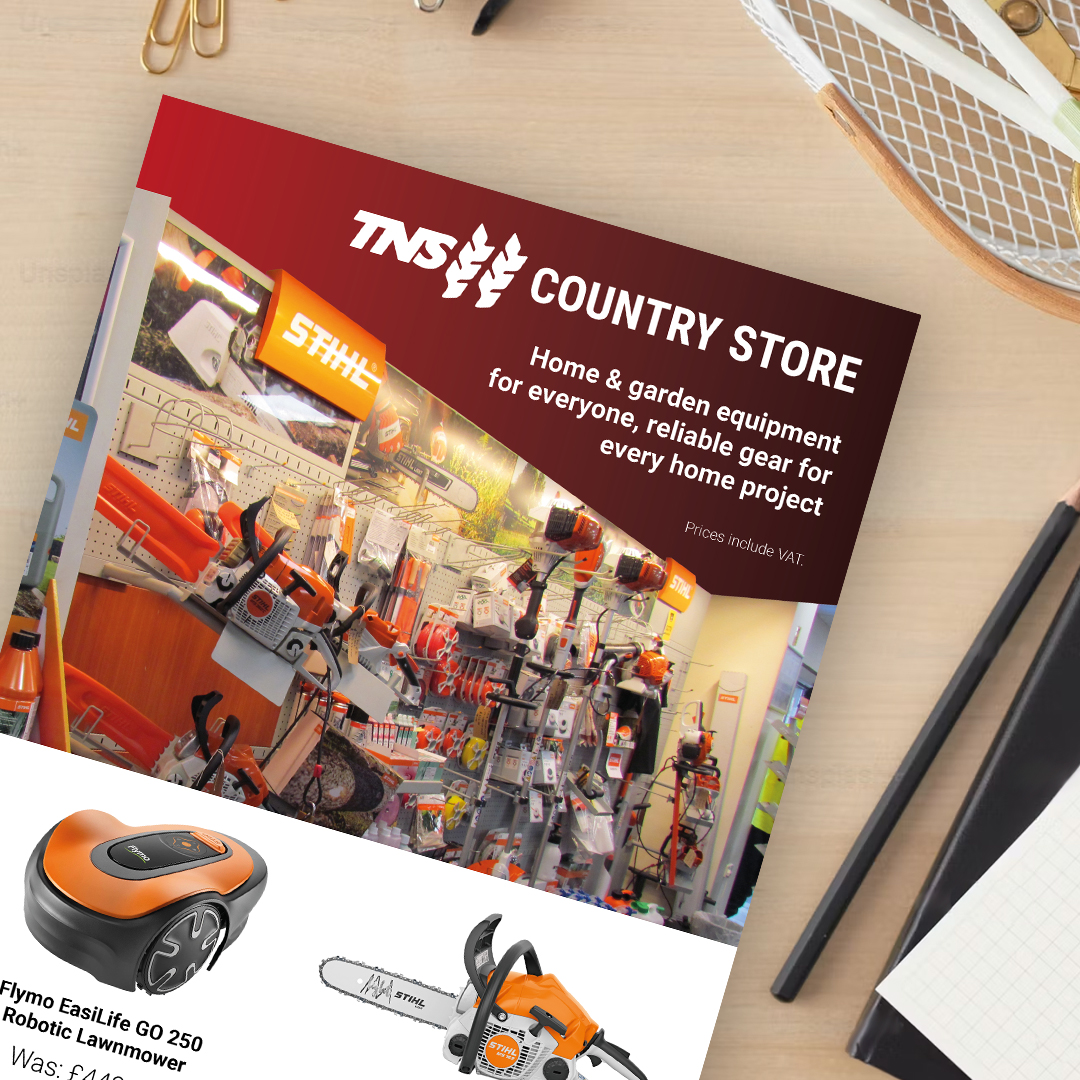 TNS Country Store Facebook ad: Browse the latest lawn & garden equiptment available…