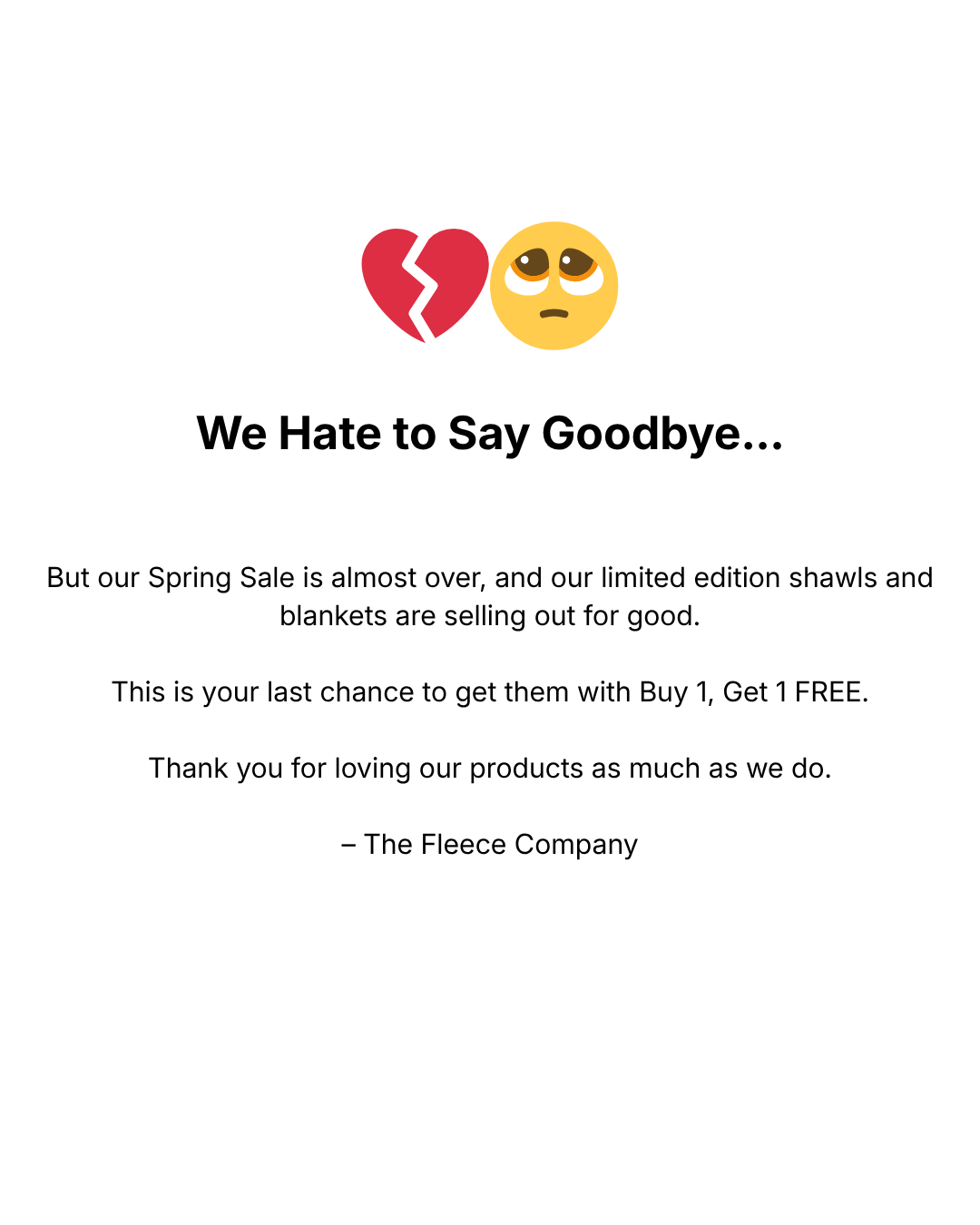 The Fleece Company Facebook ad