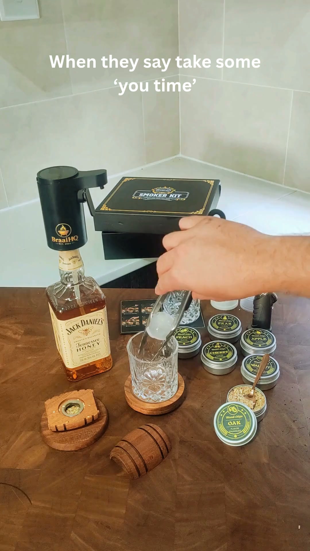 BraaiHq Facebook ad: Elevate Your Whiskey Experience Description Smoke it. Sip…