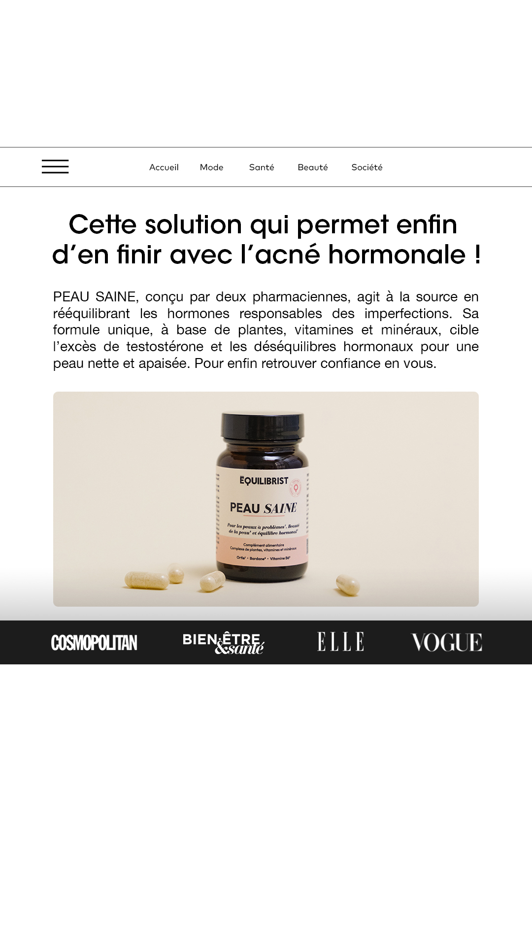 Equilibrist Facebook ad