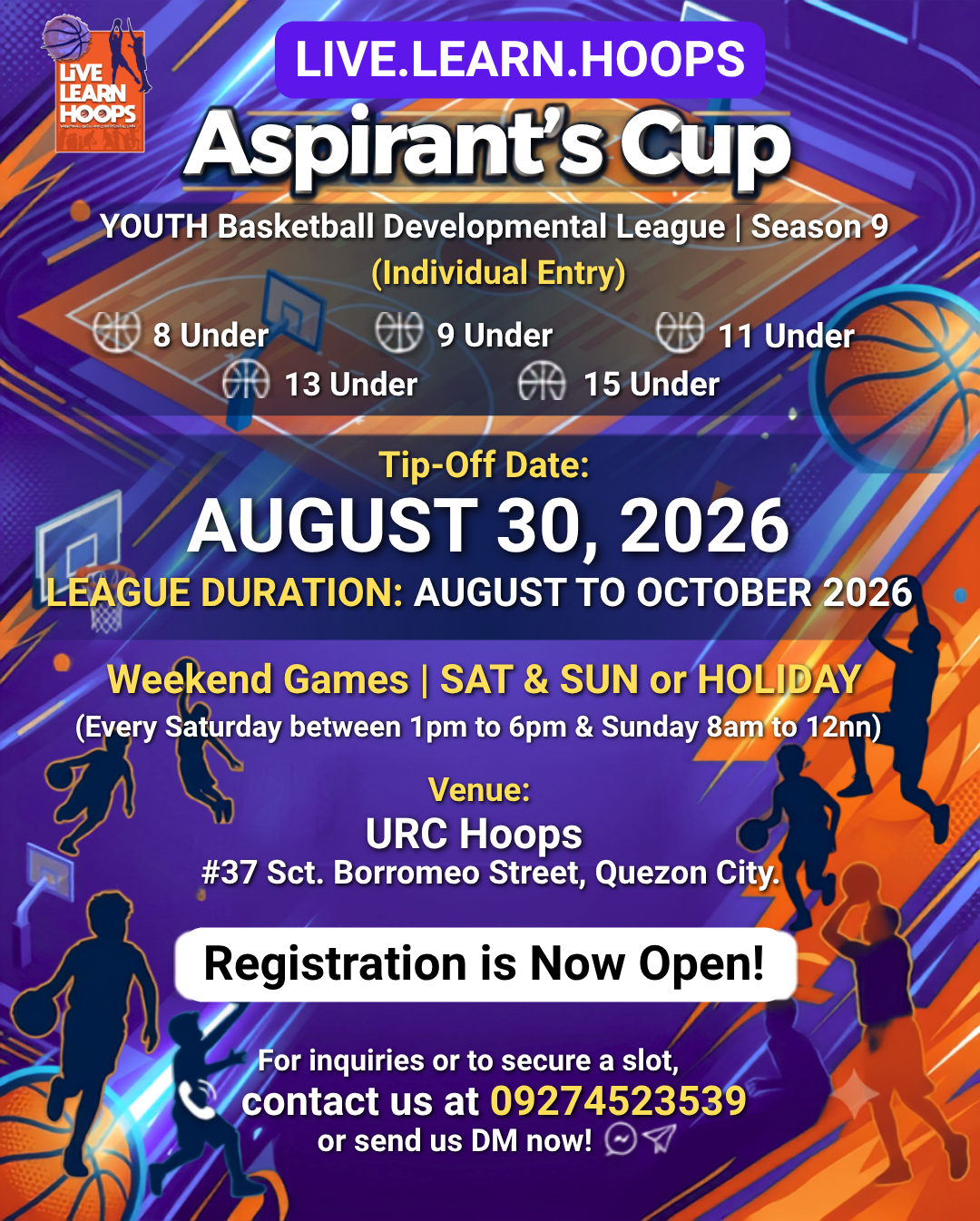 LLH Youth & Adult Basketball Camp PH Facebook ad: RESERVE YOUR SLOT NOW!