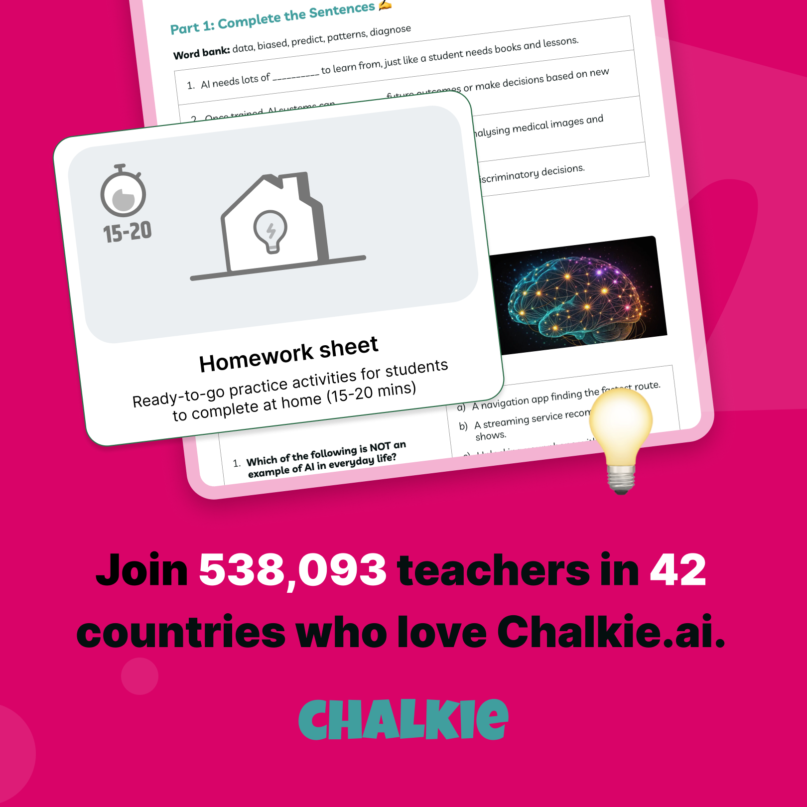 Chalkie AI Facebook ad