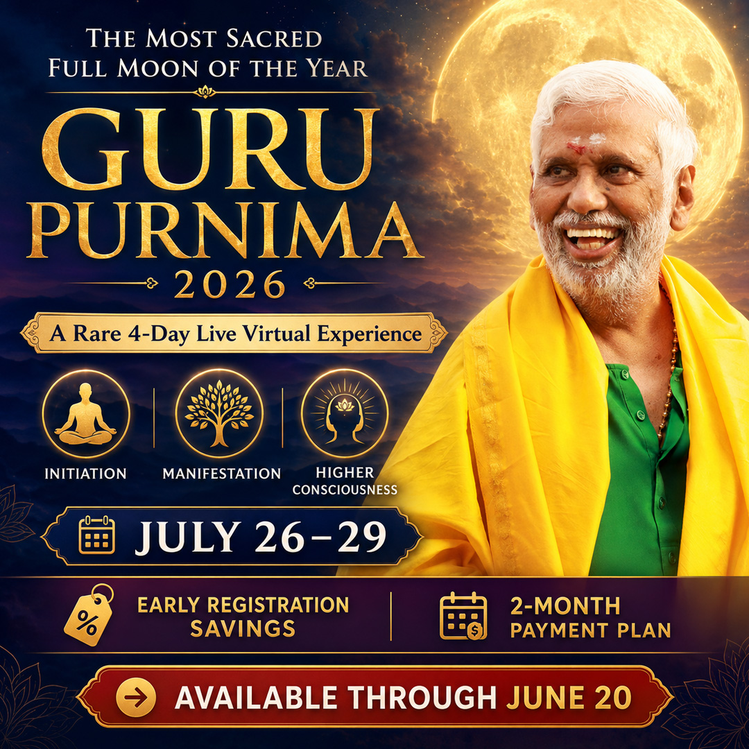 Pillai Center Facebook ad: Guru Purnima 2026: A 4-Day Virtual Retreat During the Full…