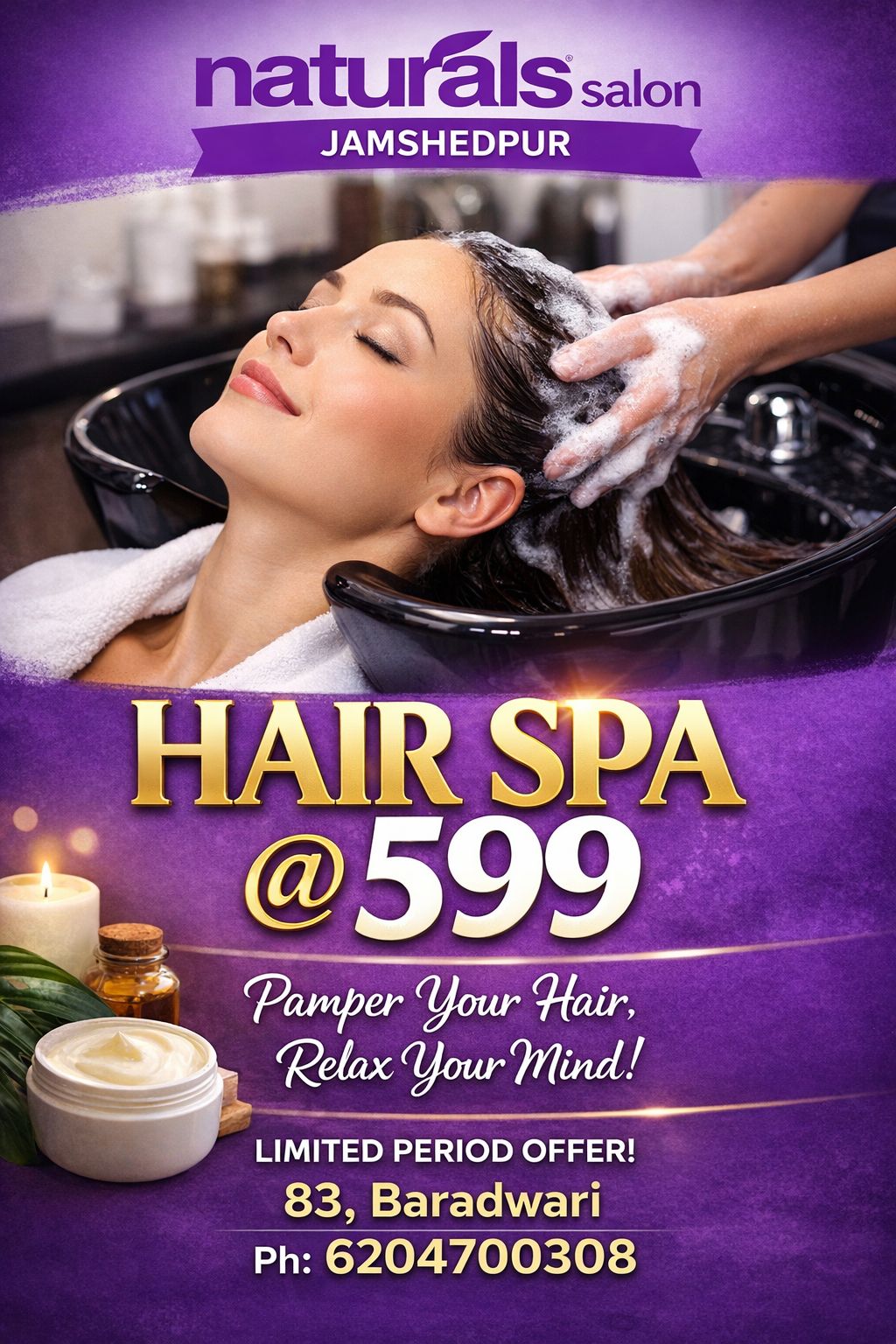 Naturals Salon Jamshedpur Facebook ad: Baradwari girls… your glow-up destination is finally here