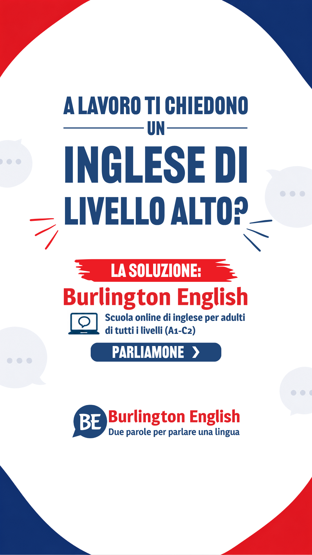 Burlington English Italy Facebook ad