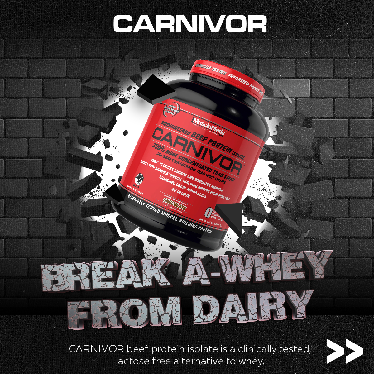 MuscleMeds Carnivor Facebook ad