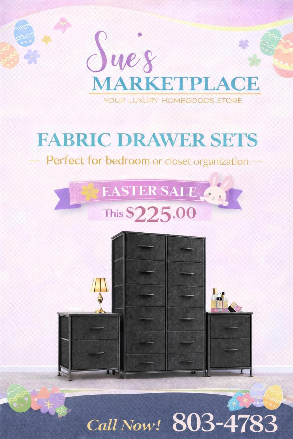 Sue's Marketplace & Quality Goods Facebook ad from Mar 11, 2026