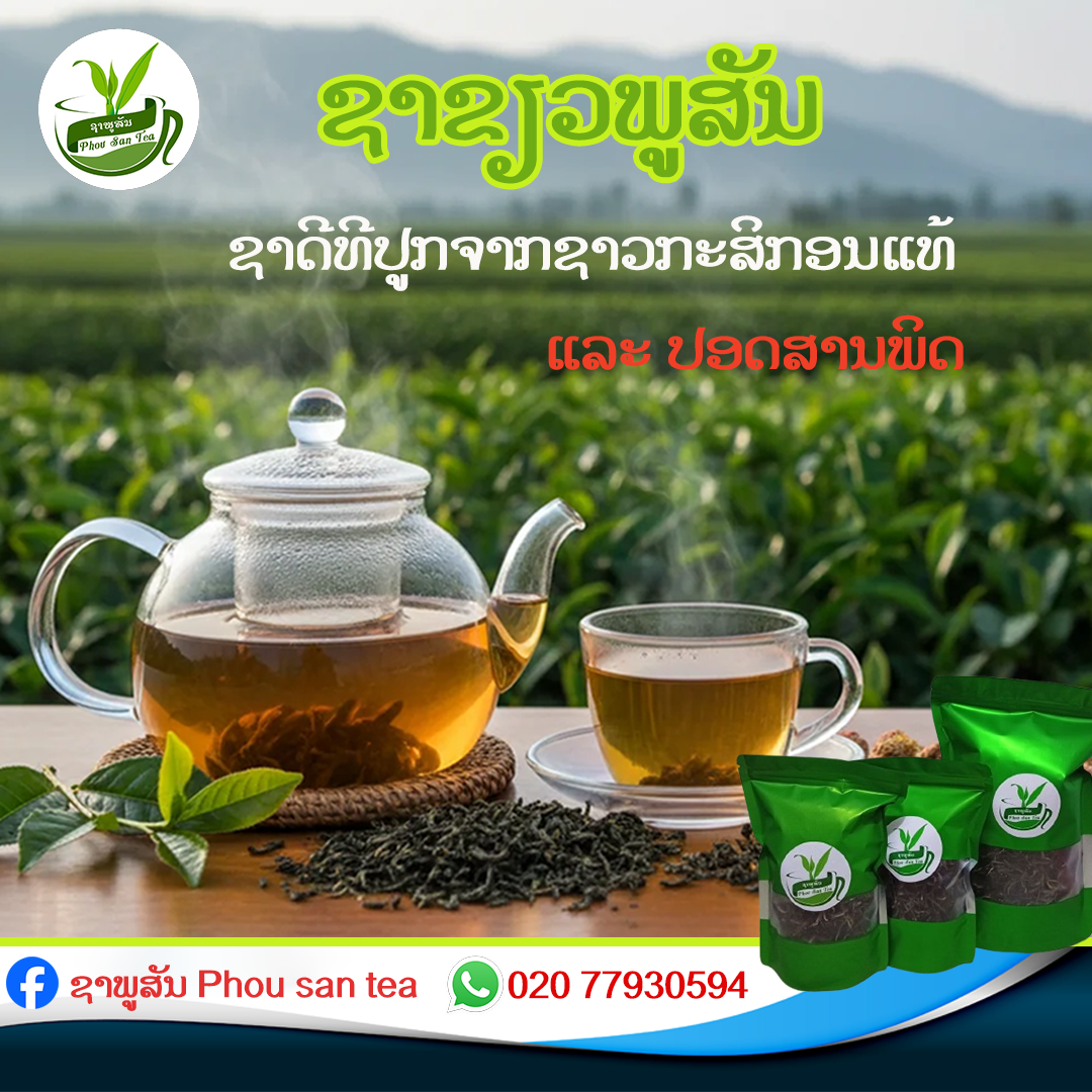 ຊາພູສັນ Phou san tea Facebook ad: ກົດສັງຊື້ເລີຍ