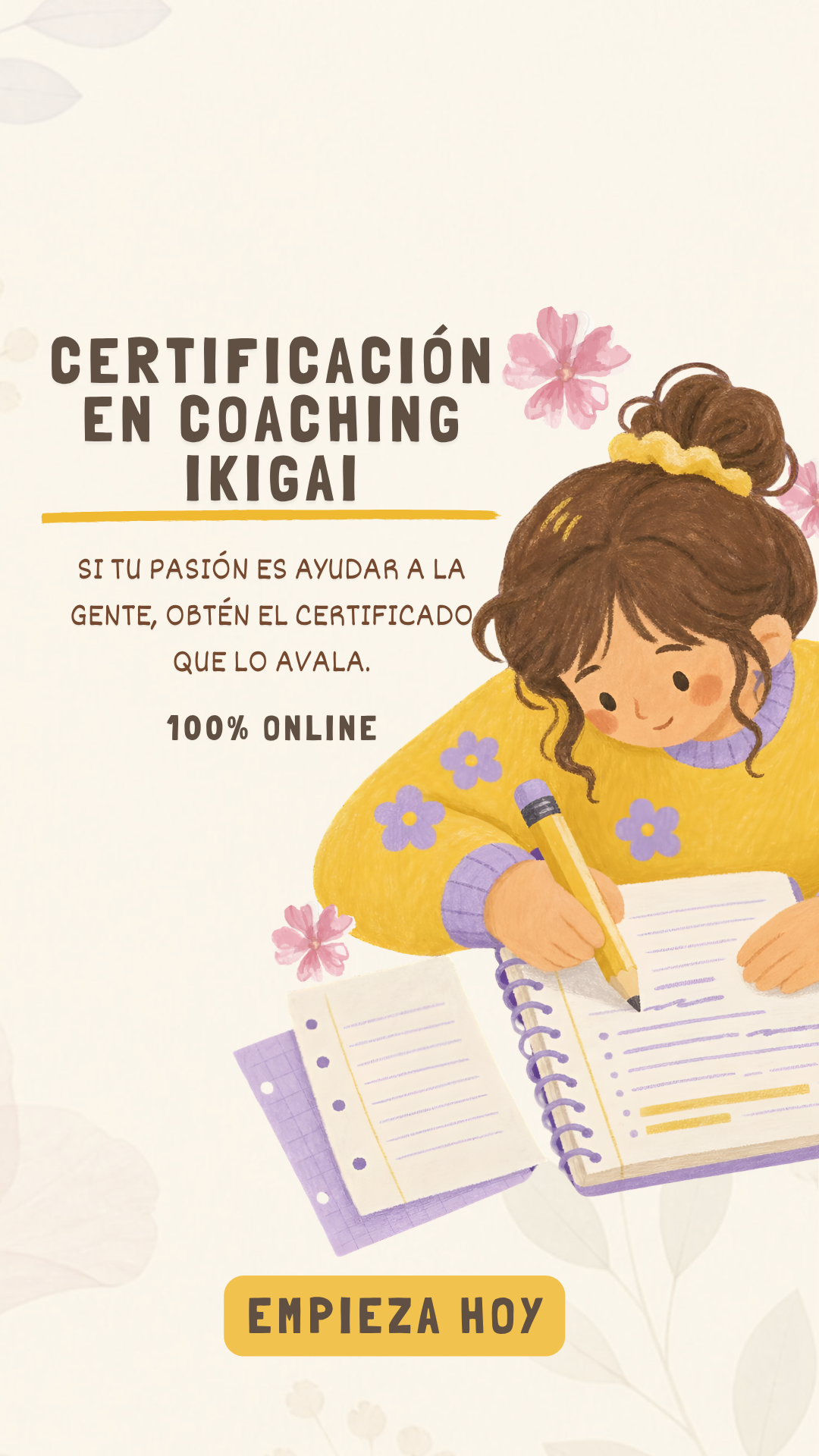 Efficient Coach Facebook ad: Conviértete en Coach de Vida Ikigai