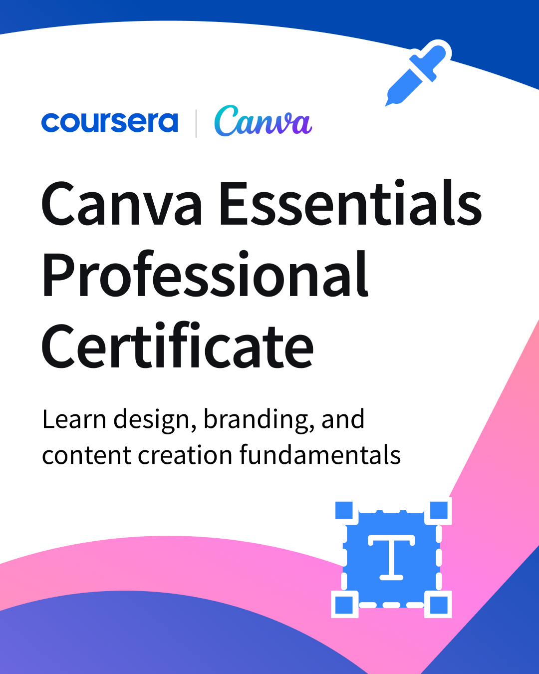 Coursera Facebook ad: Learn visual design theory with Canva